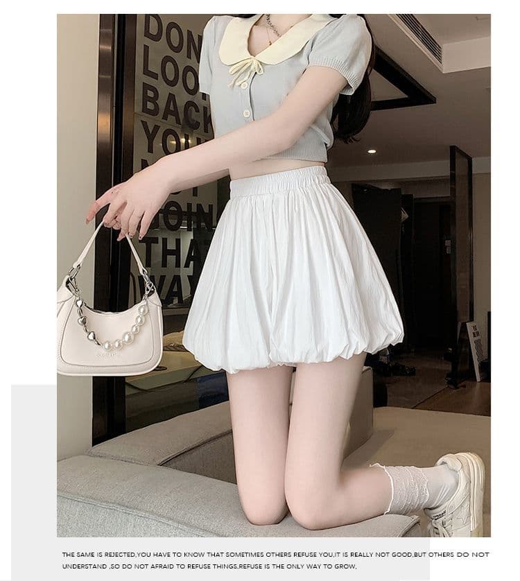 넓은 다리 꽃밭 허리밴드 바지 슬림해 보이는 루즈핏 호박 바지 배기 바지 반바지 한 싱글 대외 무역 국경 간 폭발 상세 이미지 16