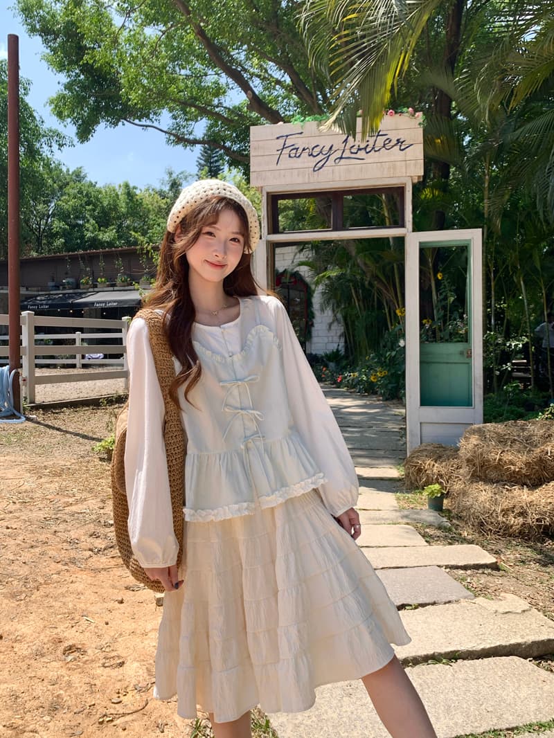 한 부서 달콤함 패치워크 페이크 레이어드 여성 셔츠 2026 봄 여름 새로운 Chic 디자인 센스 나비 매듭 연령 감소 맨위 상세 이미지 20