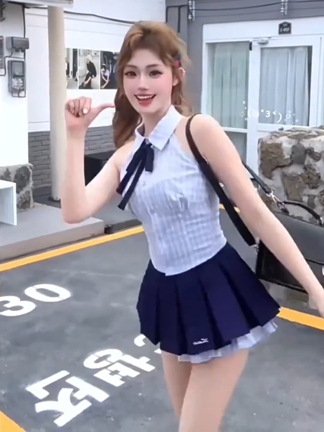 원본 원단 학원 스타일 달콤한 핫걸 격자 무늬 셔츠 여름 작은 키 민소매 몸매 가꾸기 슬림해 보이는 맨위 여성 상세 이미지 7