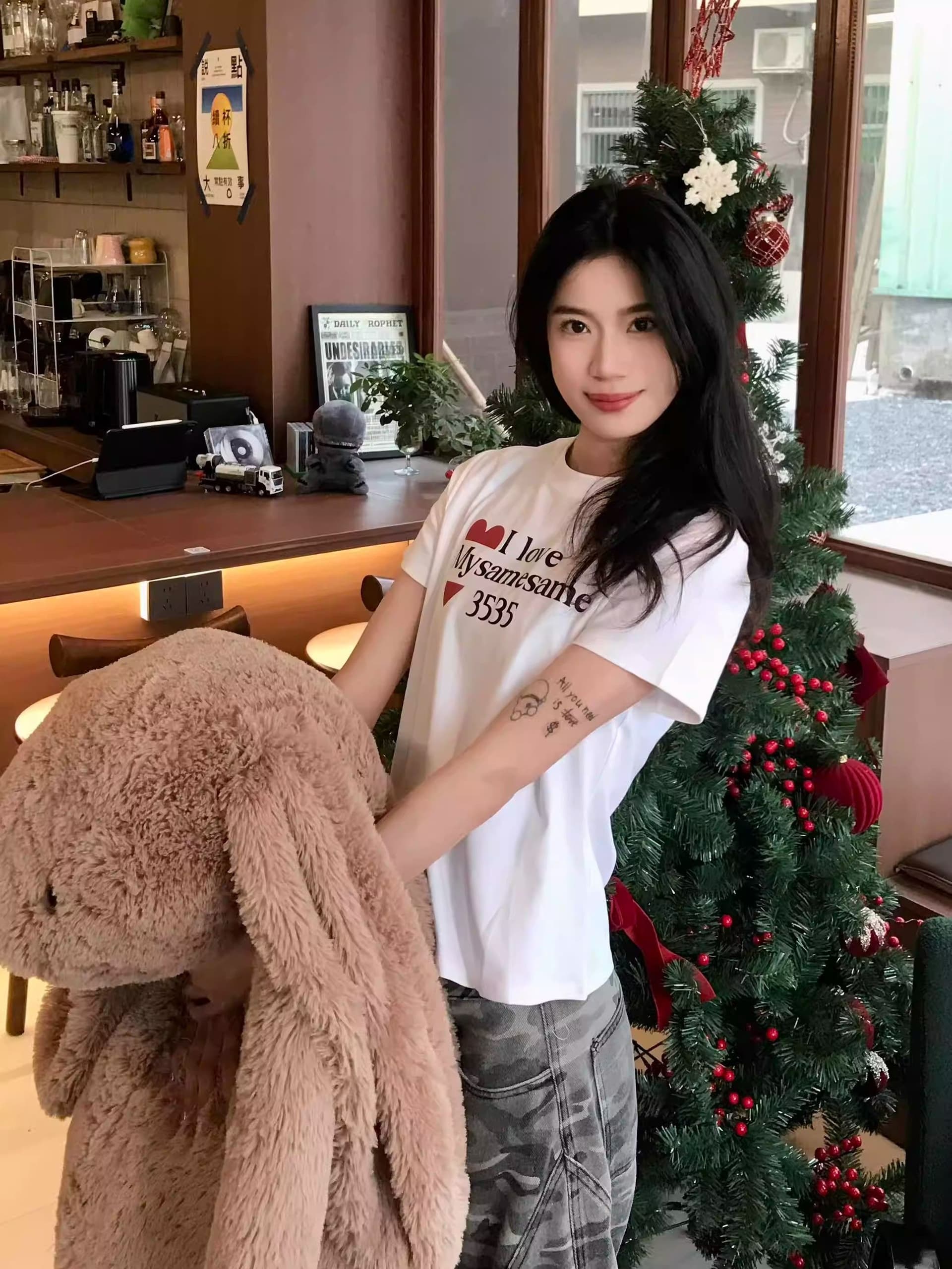 40 220 그램 빗질하다 92 면 8 암모니아 Lun 이후 패키지 칼라 몸매 가꾸기 슬림해 보이는 긍정적 인 어깨 반팔 티셔츠 여성 상세 이미지 5