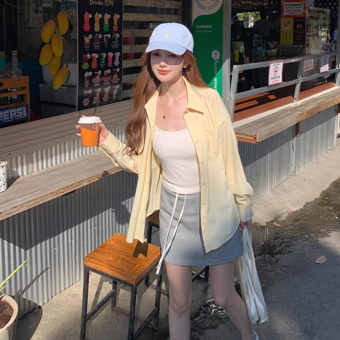 한 부서 고급 센스 새로운 스택 착용 격자 무늬 셔츠 여성 긴 소매 자외선 차단 느긋한 바람 외출용 편안함 다용도 셔츠 이미지 5