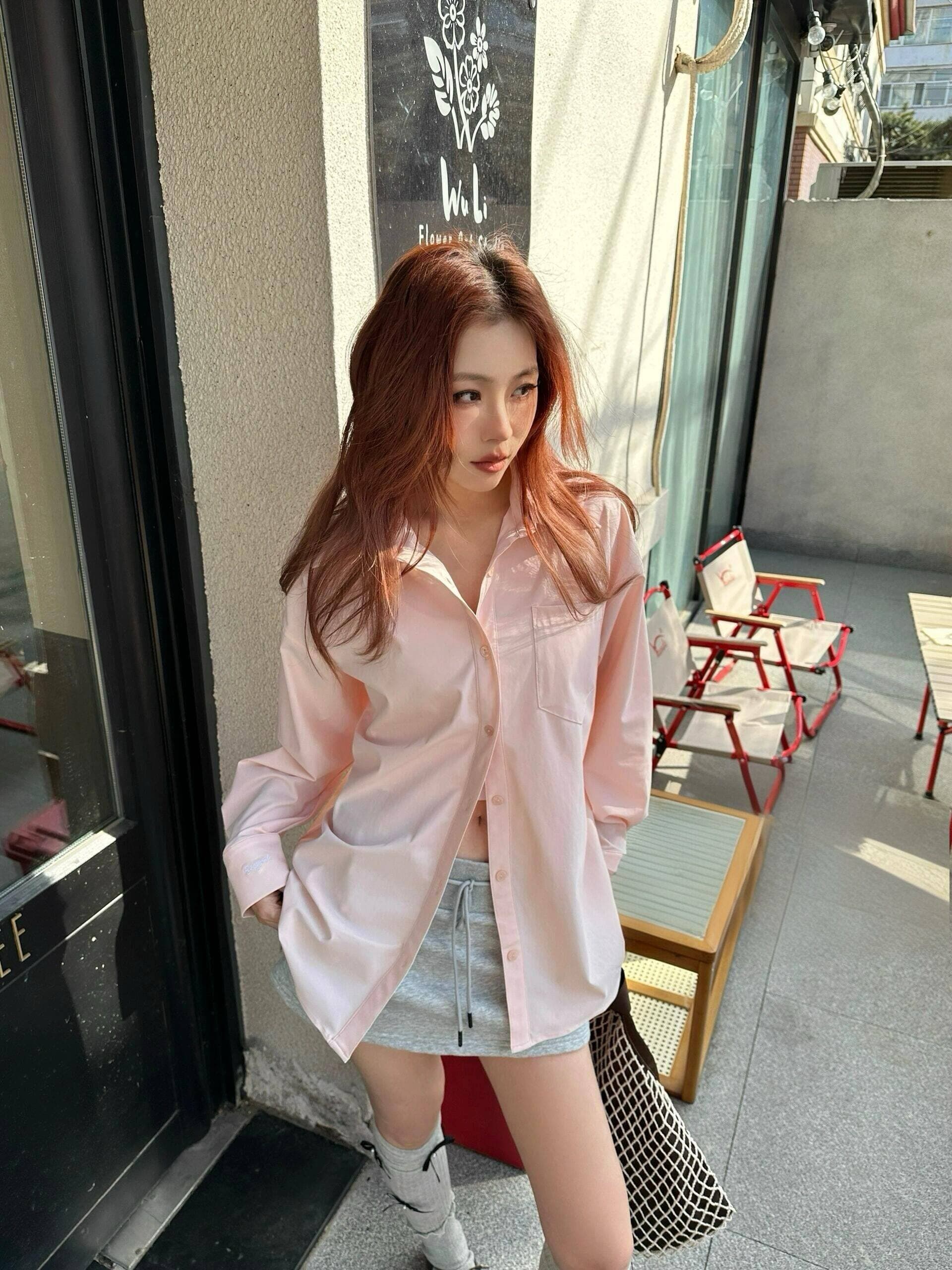 한 부서 고급 센스 새로운 스택 착용 격자 무늬 셔츠 여성 긴 소매 자외선 차단 느긋한 바람 외출용 편안함 다용도 셔츠 이미지 3