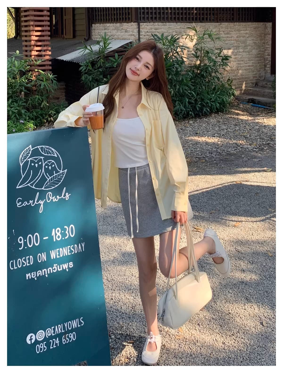 한 부서 고급 센스 새로운 스택 착용 격자 무늬 셔츠 여성 긴 소매 자외선 차단 느긋한 바람 외출용 편안함 다용도 셔츠 상세 이미지 6