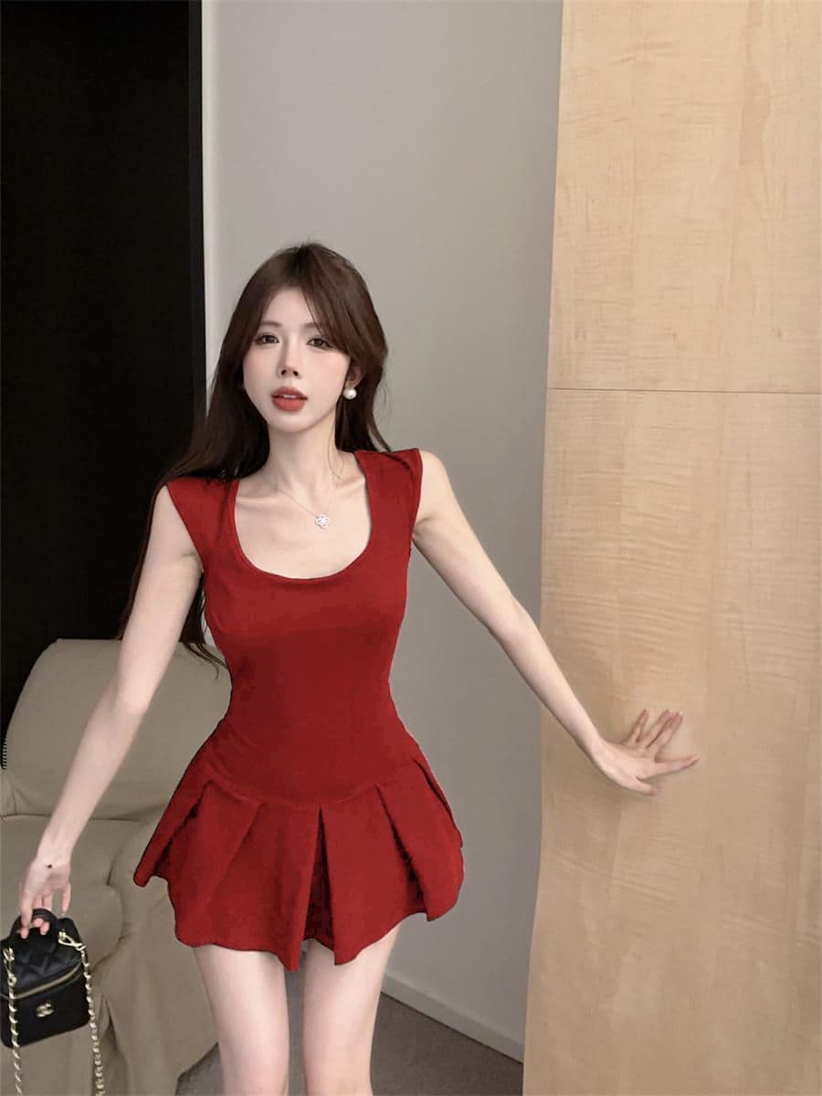 백리스 스트랩 순수한 욕망 품격 슬립 여성 드레스 여름 새로운 몸매 가꾸기 슬림해 보이는 작은 대중 디자인 센스 A라인 스커트 상세 이미지 6