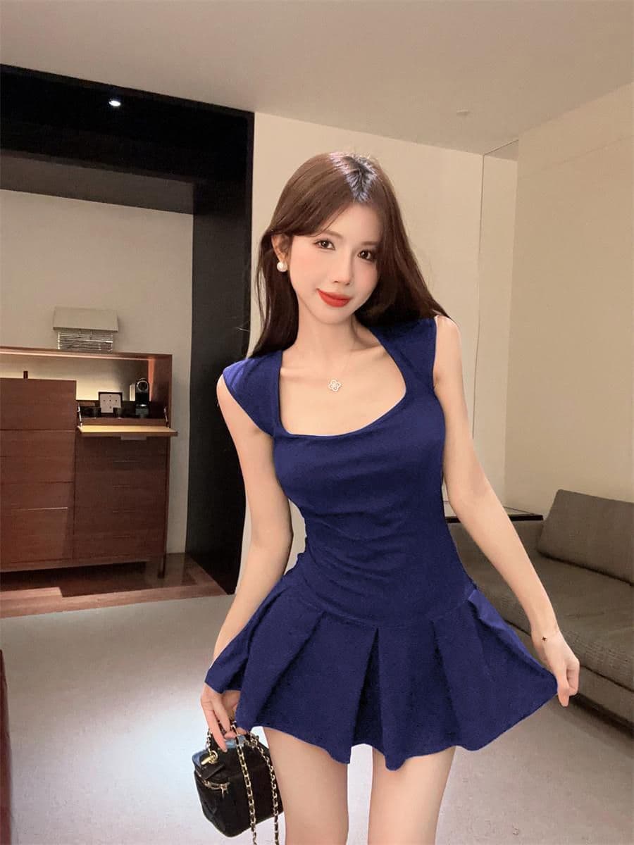 백리스 스트랩 순수한 욕망 품격 슬립 여성 드레스 여름 새로운 몸매 가꾸기 슬림해 보이는 작은 대중 디자인 센스 A라인 스커트 상세 이미지 15