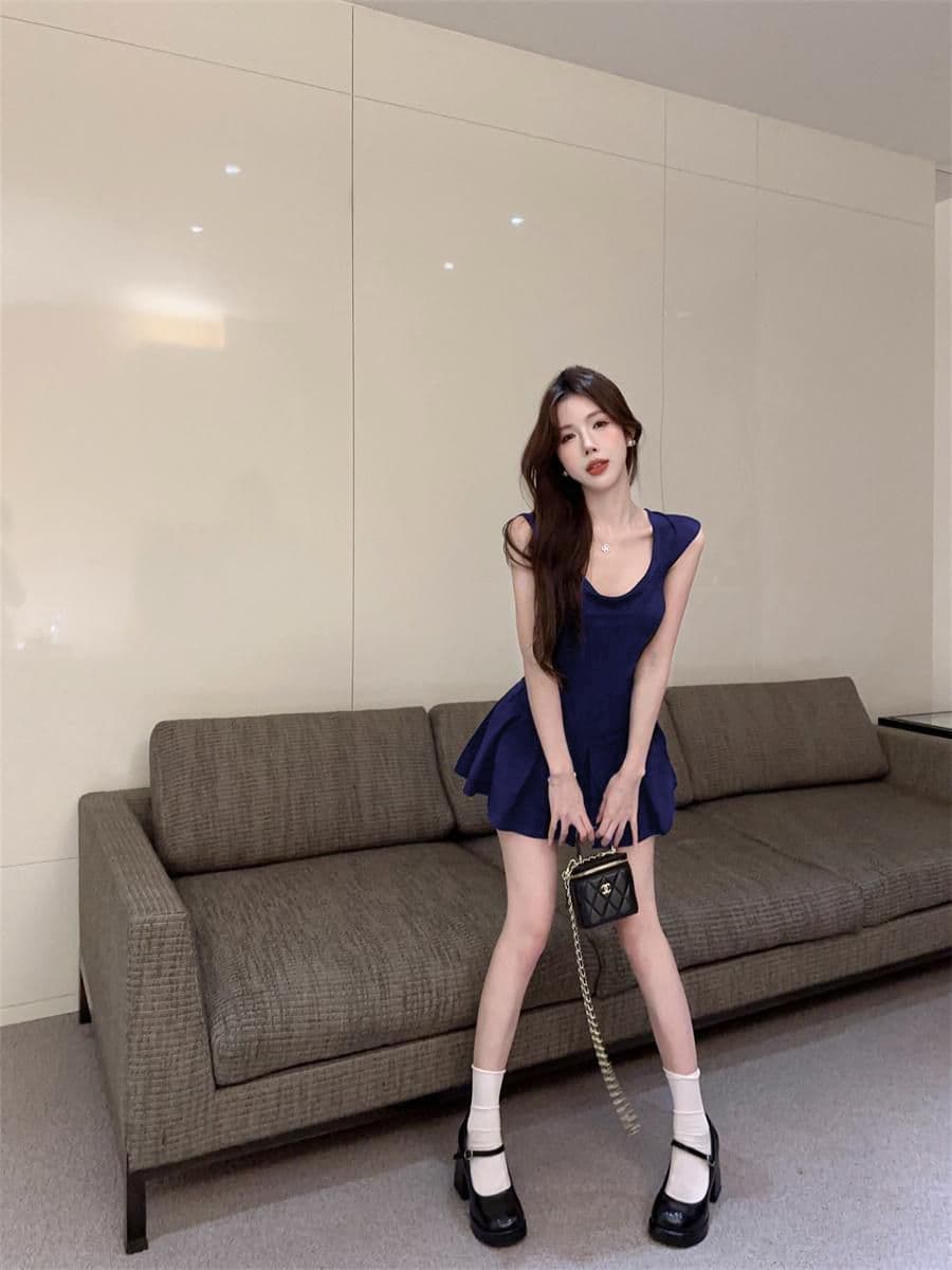 백리스 스트랩 순수한 욕망 품격 슬립 여성 드레스 여름 새로운 몸매 가꾸기 슬림해 보이는 작은 대중 디자인 센스 A라인 스커트 상세 이미지 20