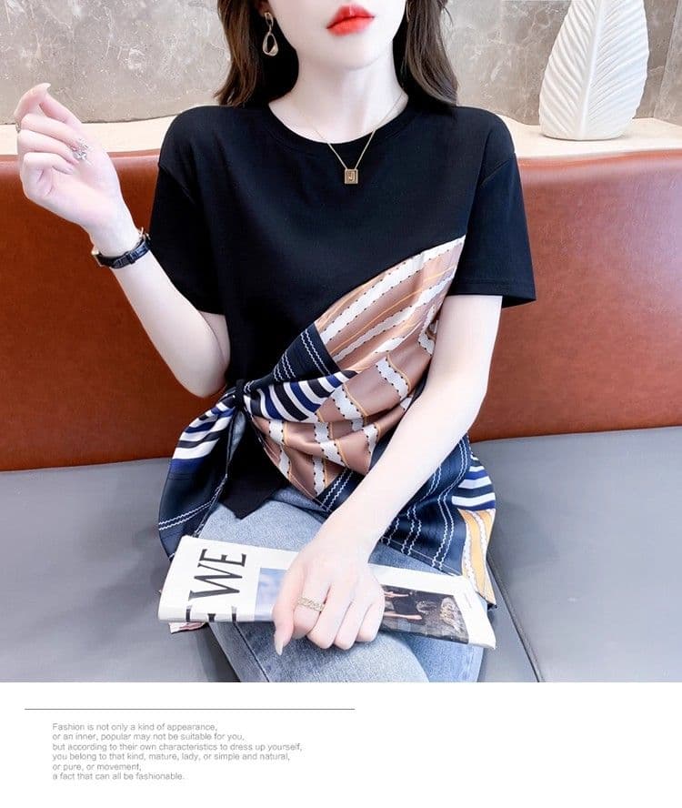 핫걸 바람 품격 반팔 티셔츠 여성 2026 년 새로운 여름 패션 폭발 외국 가스 디자인 센스 만나는 맨위 상세 이미지 8