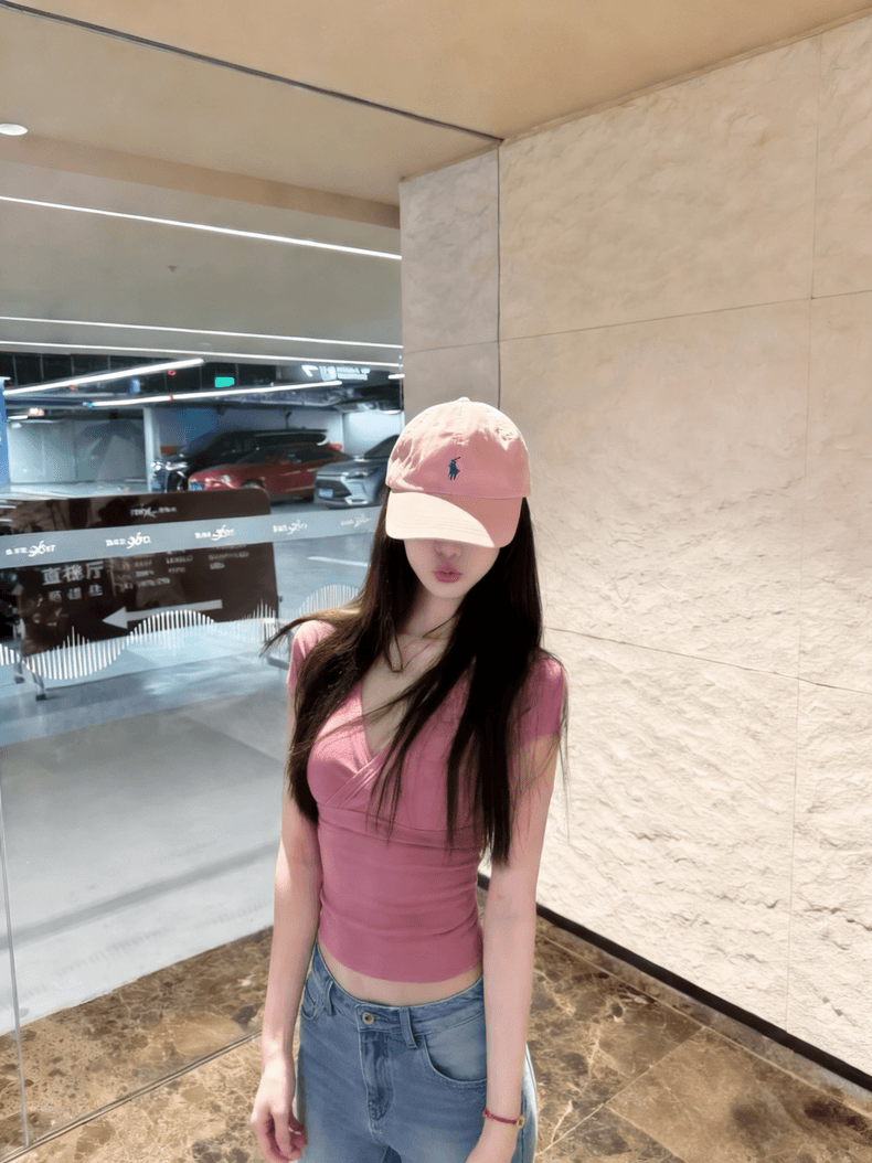 핫걸 보라색 깊은 V 넥 긍정적 인 어깨 반팔 티셔츠 여성 여름 몸매 가꾸기 슬림해 보이는 허리 수축 자이언트 잘 생긴 아름다운 쇼트 스타일 맨위 상세 이미지 12