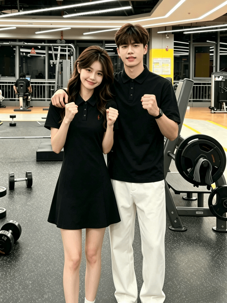 새로운 40 1 1 순면 자수 하나 의류 하나 미니 스커트 해변가 커플룩 미니 스커트 한 마디 드레스 상세 이미지 6