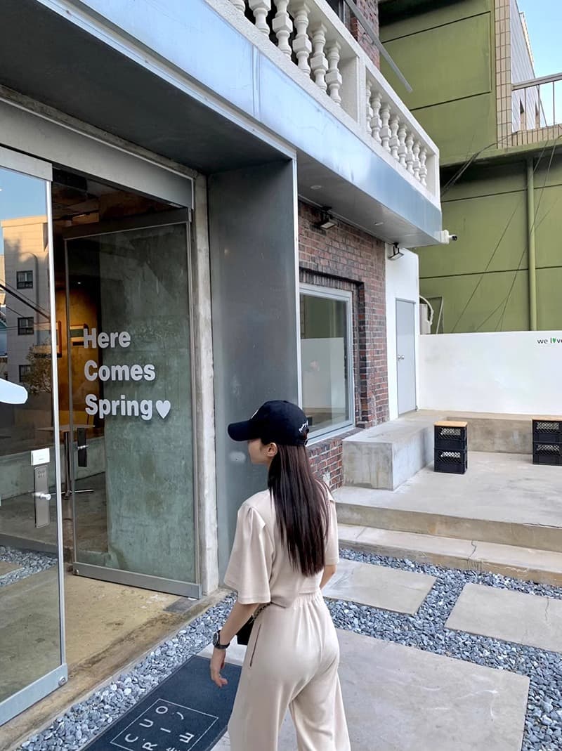 한국 chic 여름 미니멀리즘 라운드 넥 단색 풀오버 반팔 티셔츠 하이웨이스트 레이스업 트임 와이드 레그 팬츠 긴 바지 여성 상세 이미지 28