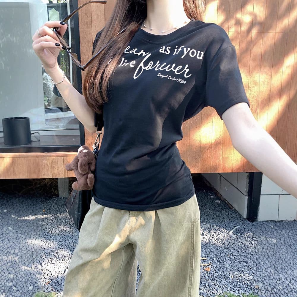 아메리칸 알파벳 회색 긍정적 인 어깨 반팔 티셔츠 여성 여름 디자인 센스 작은 대중 몸매 가꾸기 슬림해 보이는 허리 수축 달콤한 핫걸 맨위 이미지 4