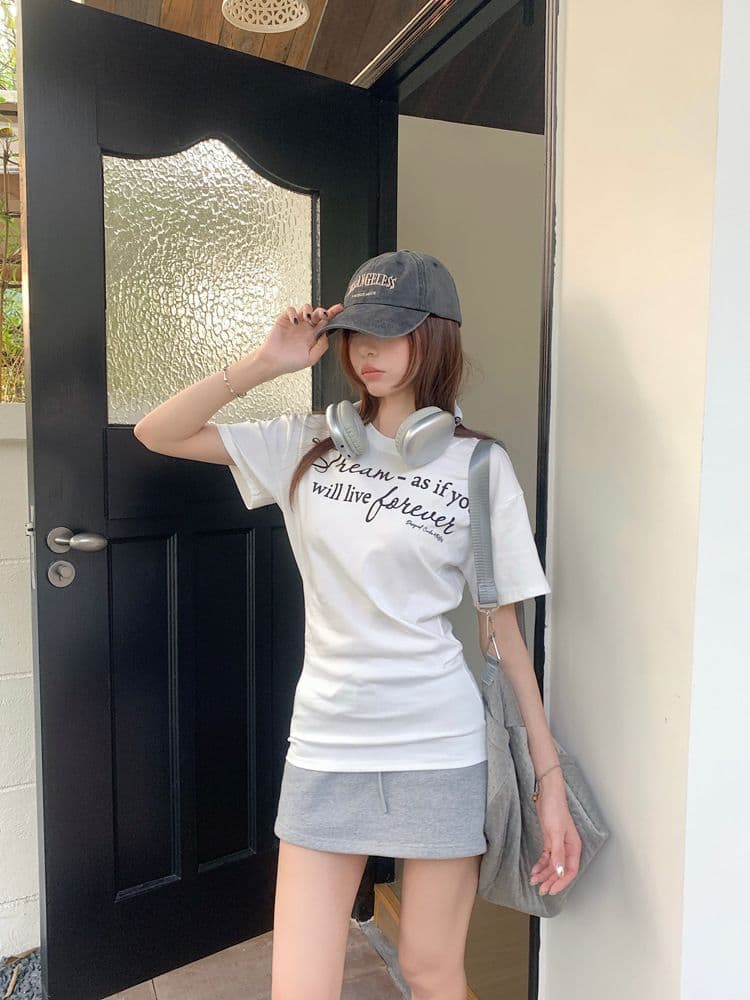 아메리칸 알파벳 회색 긍정적 인 어깨 반팔 티셔츠 여성 여름 디자인 센스 작은 대중 몸매 가꾸기 슬림해 보이는 허리 수축 달콤한 핫걸 맨위 상세 이미지 16