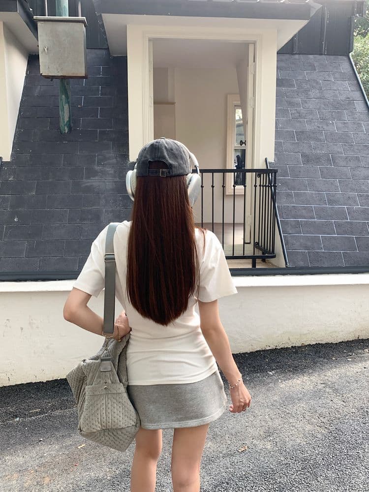 아메리칸 알파벳 회색 긍정적 인 어깨 반팔 티셔츠 여성 여름 디자인 센스 작은 대중 몸매 가꾸기 슬림해 보이는 허리 수축 달콤한 핫걸 맨위 상세 이미지 20