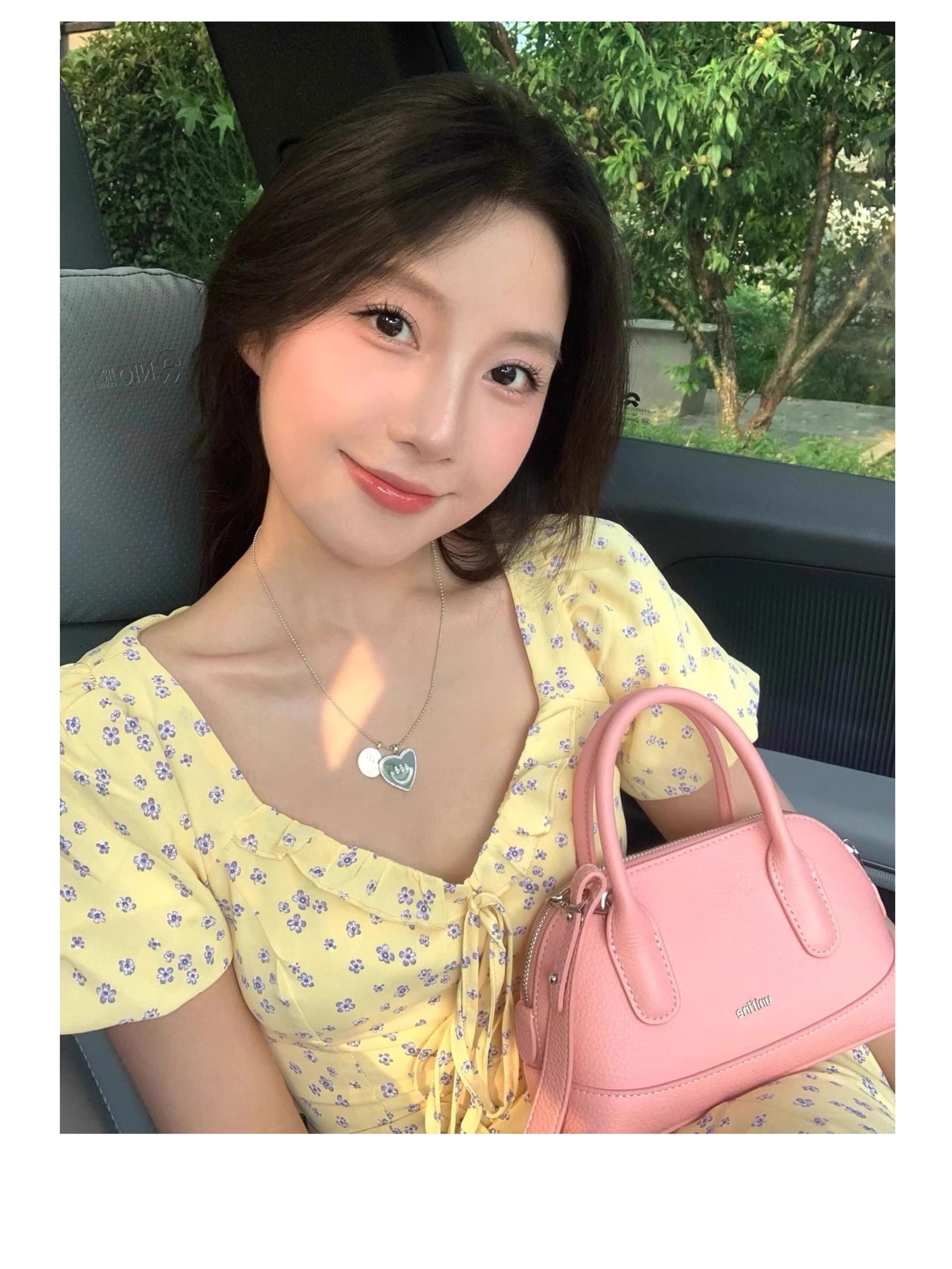 프랑스식 프릴 거품 소매 황색 꽃무늬 드레스 아이들 여름 2026 새로운 디자인 센스 허리 수축 롱 스커트 상세 이미지 6