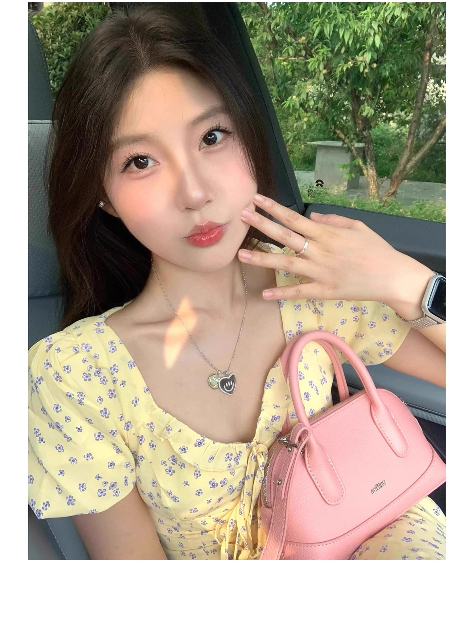 프랑스식 프릴 거품 소매 황색 꽃무늬 드레스 아이들 여름 2026 새로운 디자인 센스 허리 수축 롱 스커트 상세 이미지 7