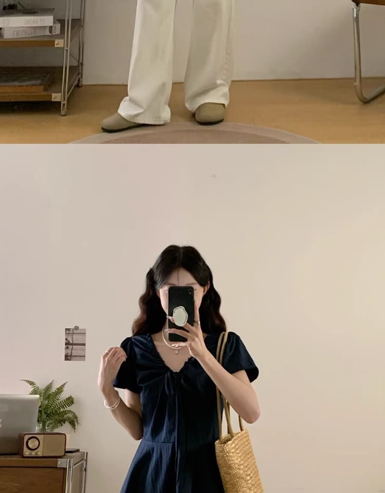 빅 사이즈 긍정적 인 어깨 반팔 여성 셔츠 2025 새로운 여름 지방 mm 표지 배 슬림해 보이는 인형 셔츠 디자인 센스 맨위 상세 이미지 8