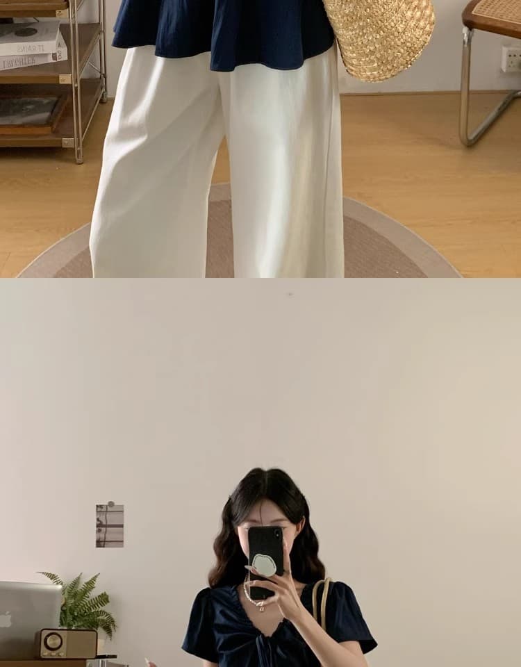 빅 사이즈 긍정적 인 어깨 반팔 여성 셔츠 2025 새로운 여름 지방 mm 표지 배 슬림해 보이는 인형 셔츠 디자인 센스 맨위 상세 이미지 11