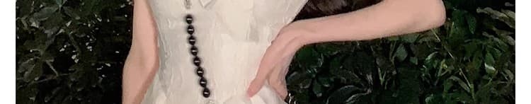 2026 새로운 프랑스식 첫사랑 불규칙 화이트 공주 생일 예복 여성 드레스 여름 아름다운 작은 키 상세 이미지 3