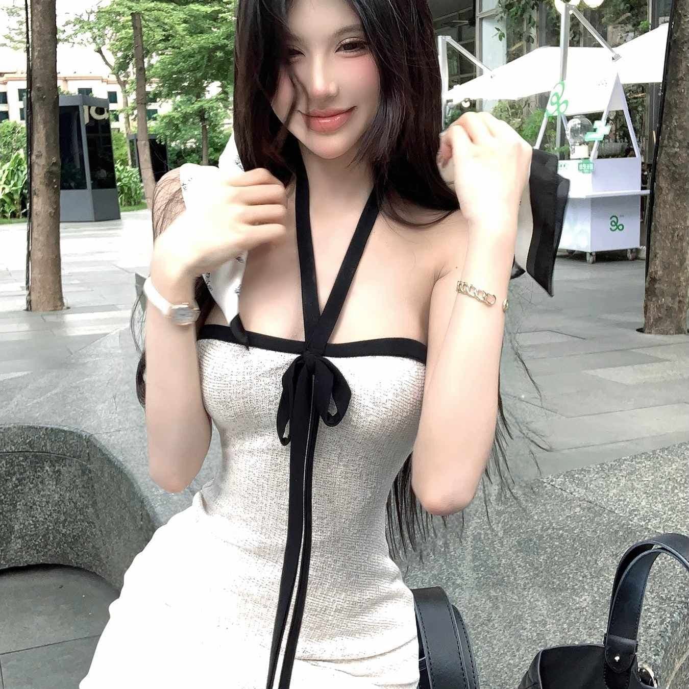 프랑스식 순수한 욕망 섹시함 튜브탑 여성 드레스 여름 2026 새로운 고유 한 아름다운 몸매 가꾸기 슬림해 보이는 타이트 스커트 롱 스커트 이미지 2