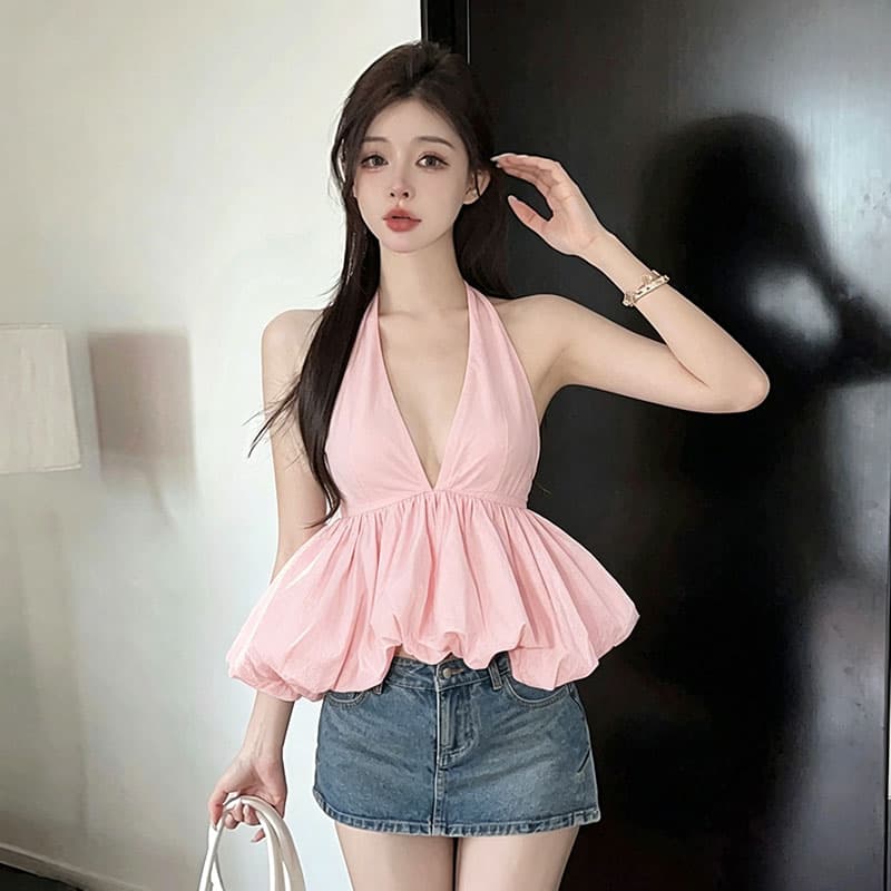 한 부서 새로운 연령 감소 순수한 욕망 바람 핫걸 품격 행침 목 슬립 섹시함 허리 수축 꽃밭 조끼 여름