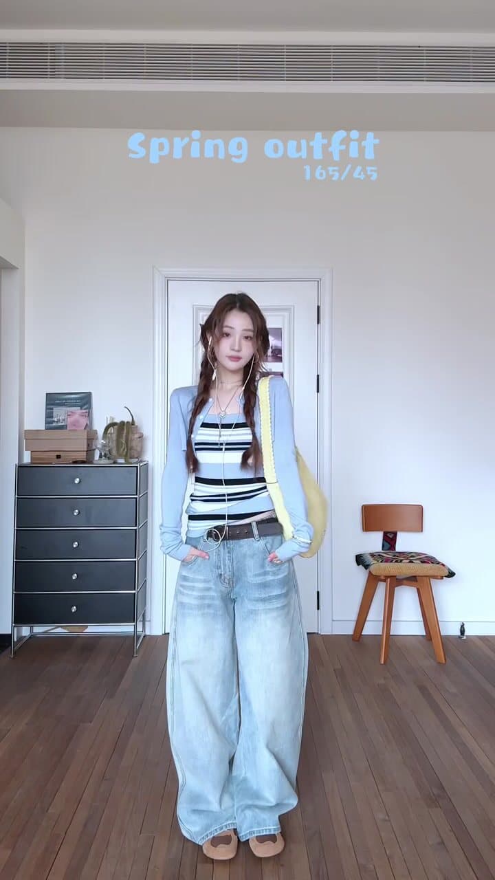 한 부서 디자인 캐주얼 세트 긍정적 인 어깨 어깨 긴팔 블라우스 인사이드 가져 가라. 스트라이프 니트 슬립 두 조각 여성 세트 상세 이미지 5
