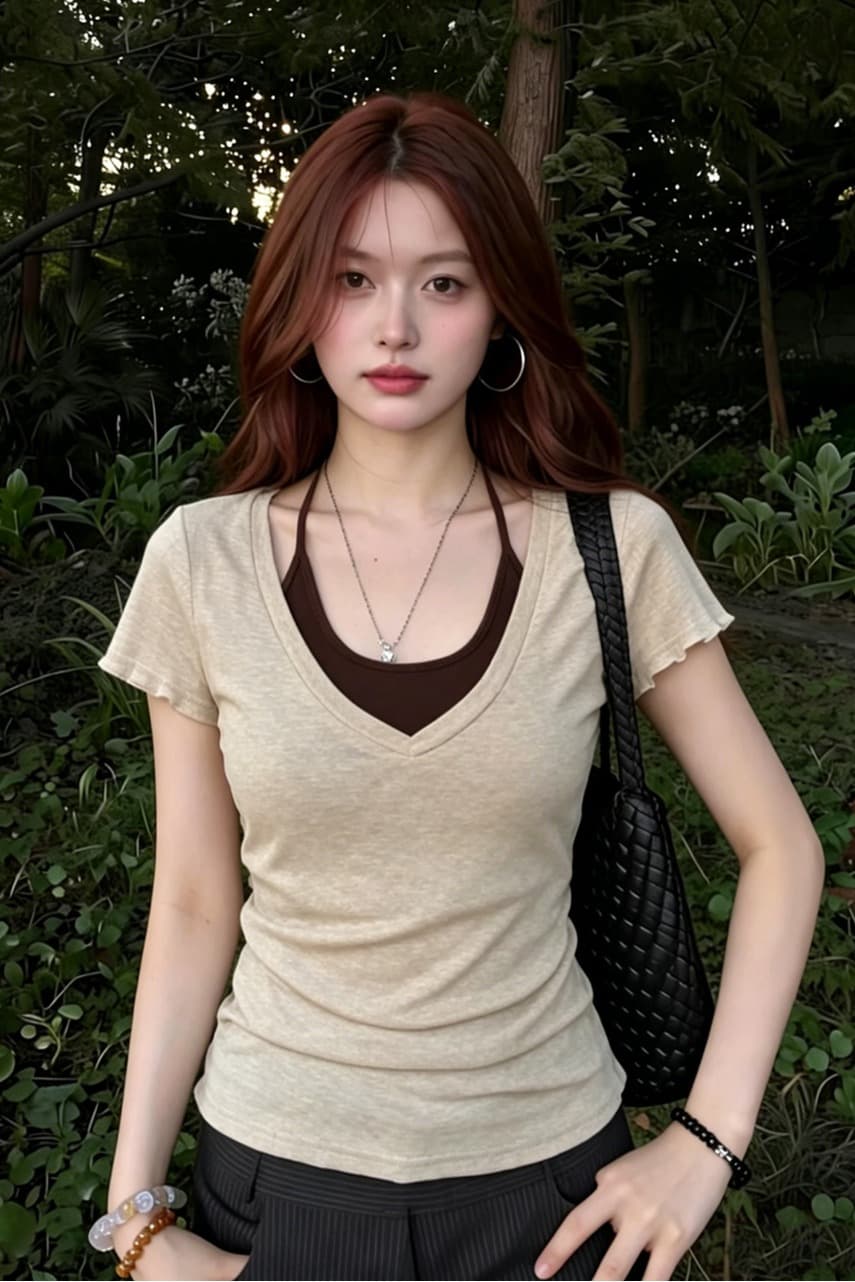 한 부서 페이크 레이어드 반팔 티셔츠 여성 여름 V넥 몸매 가꾸기 디자인 센스 작은 대중 출퇴근 바람 맨위 이미지 6