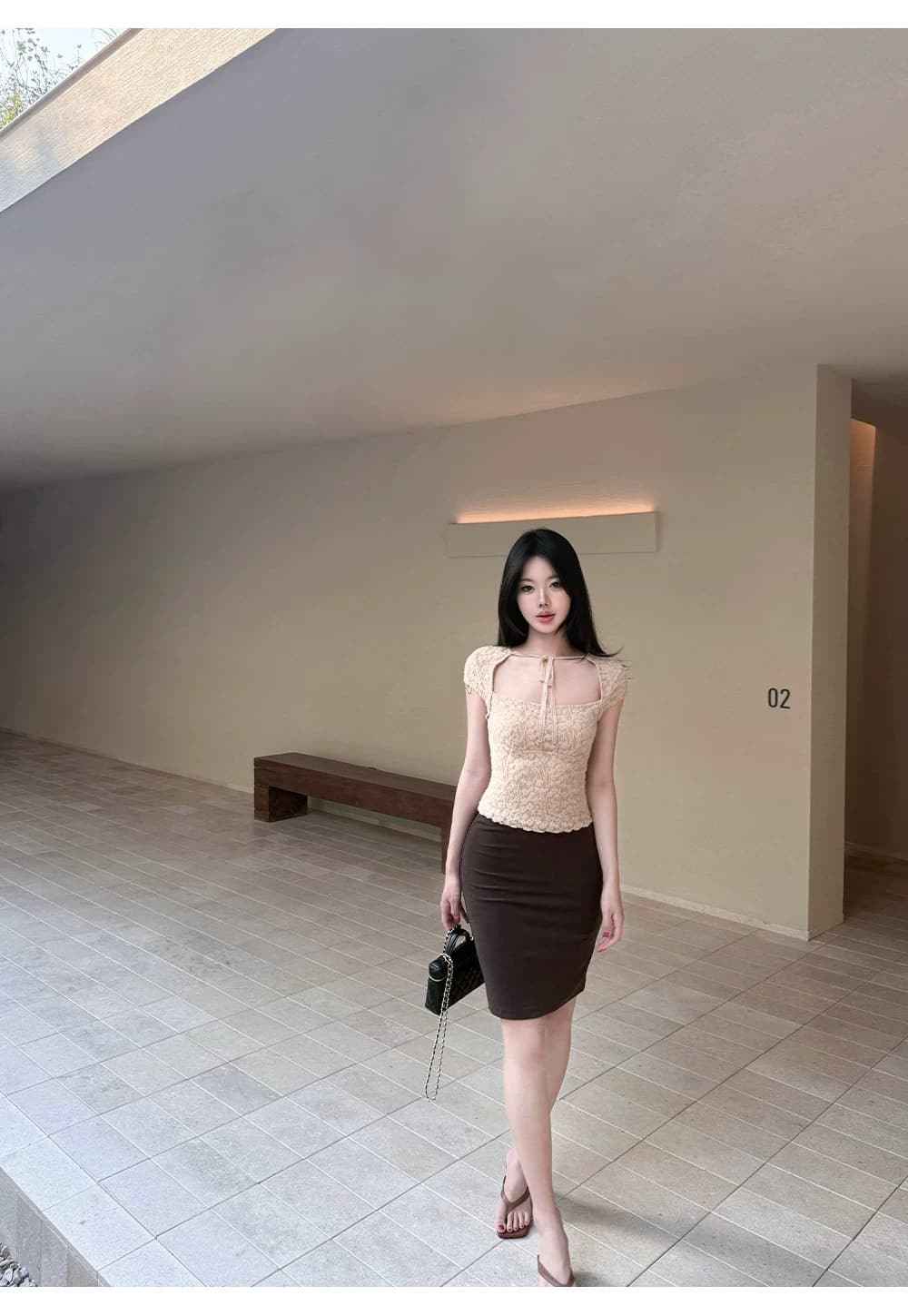 원본 원단 것 있음 안감 디자인 센스 무거운 작업 레이스 작은 셔츠 여성 여름 품격 슬림해 보이는 반팔 맨위 상세 이미지 34