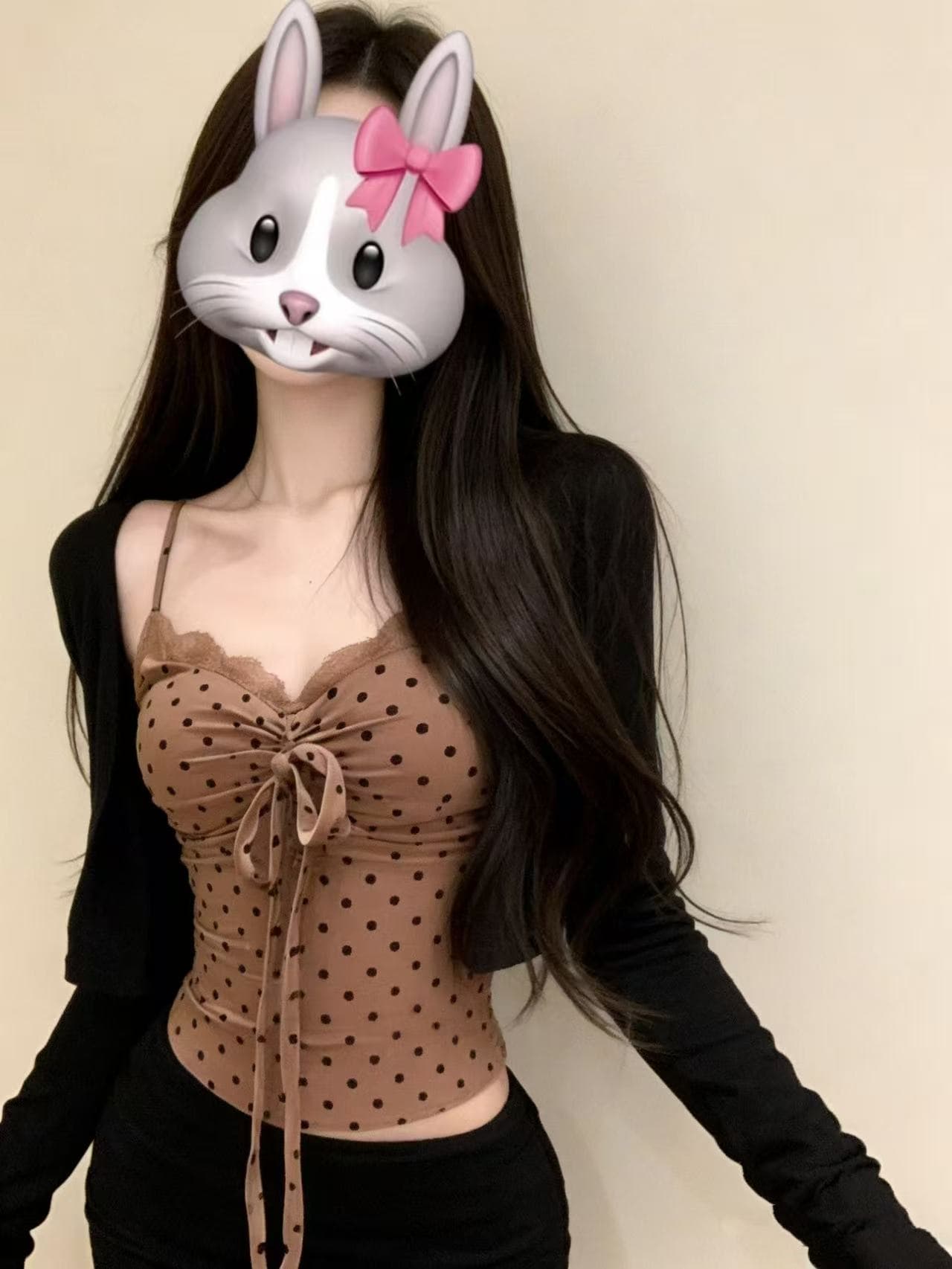 한 부서 순수한 욕망 핫걸 도트 무늬 캐미솔 2026 여름 새로운 슬림해 보이는 표지 고기 자외선 차단 오픈 가디건 3종 세트 이미지 5