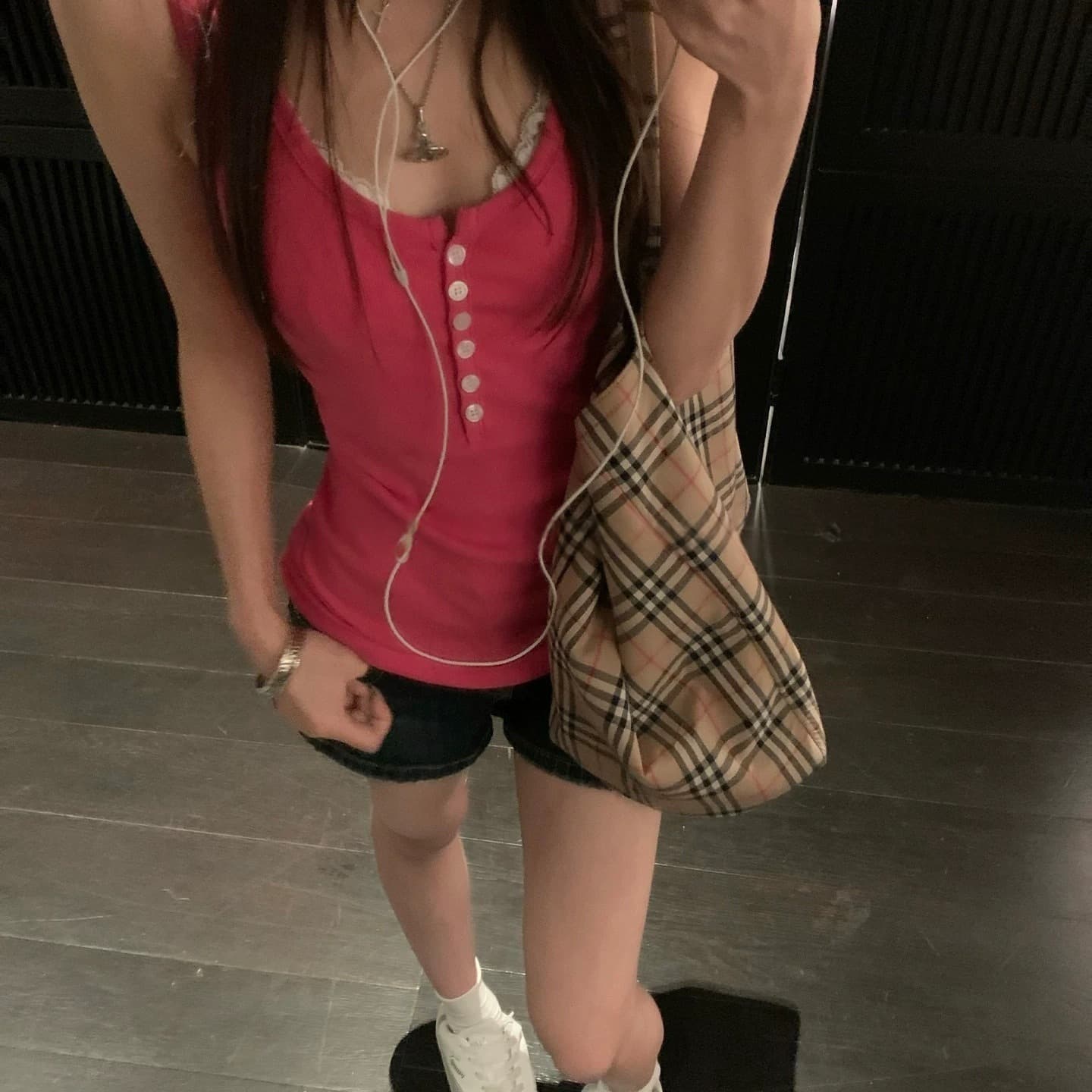 사람들 면 260 그램 라스베리 과일 버블 한국 스타일 순수한 욕망 u 칼라 단추 핫걸 민소매 캐미솔 여름 맨위 이미지 5