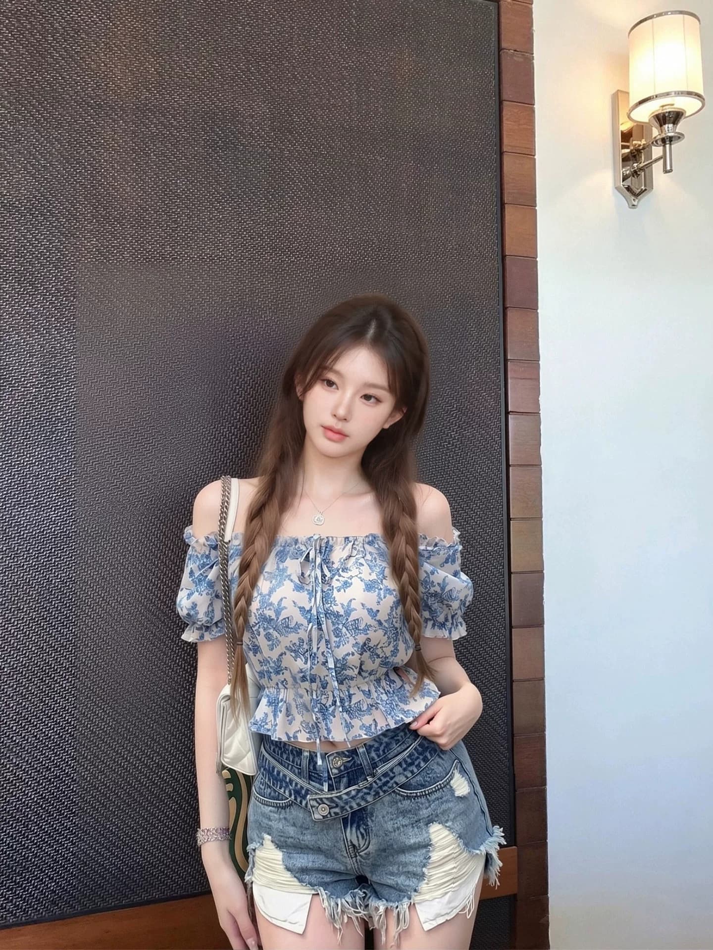 프랑스식 꽃무늬 거품 소매 셔츠 여성 여름 오프숄더 품격 작은 셔츠 허리 수축 디스플레이 얇고 작은 맨위 상세 이미지 2