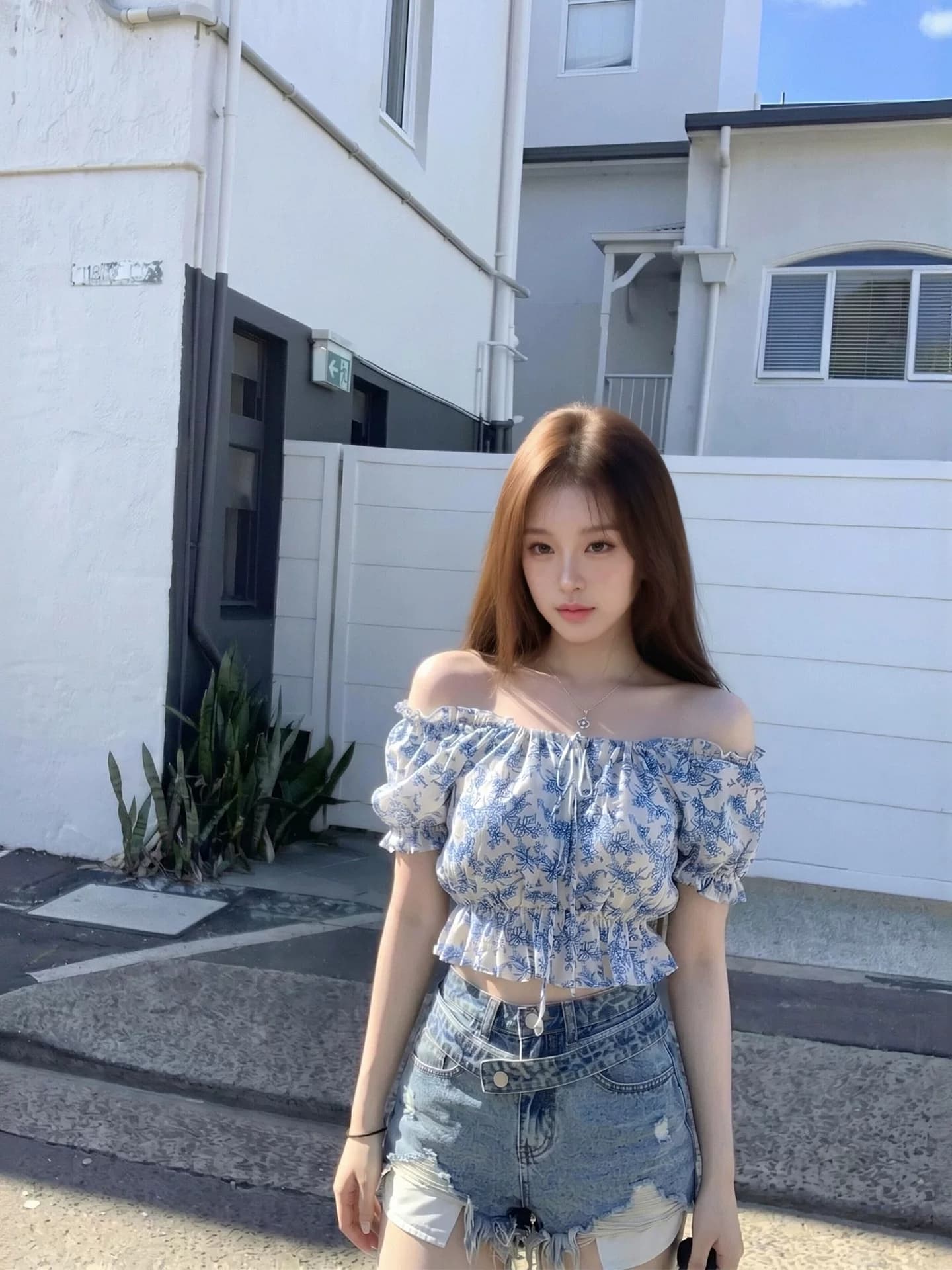 프랑스식 꽃무늬 거품 소매 셔츠 여성 여름 오프숄더 품격 작은 셔츠 허리 수축 디스플레이 얇고 작은 맨위 상세 이미지 5