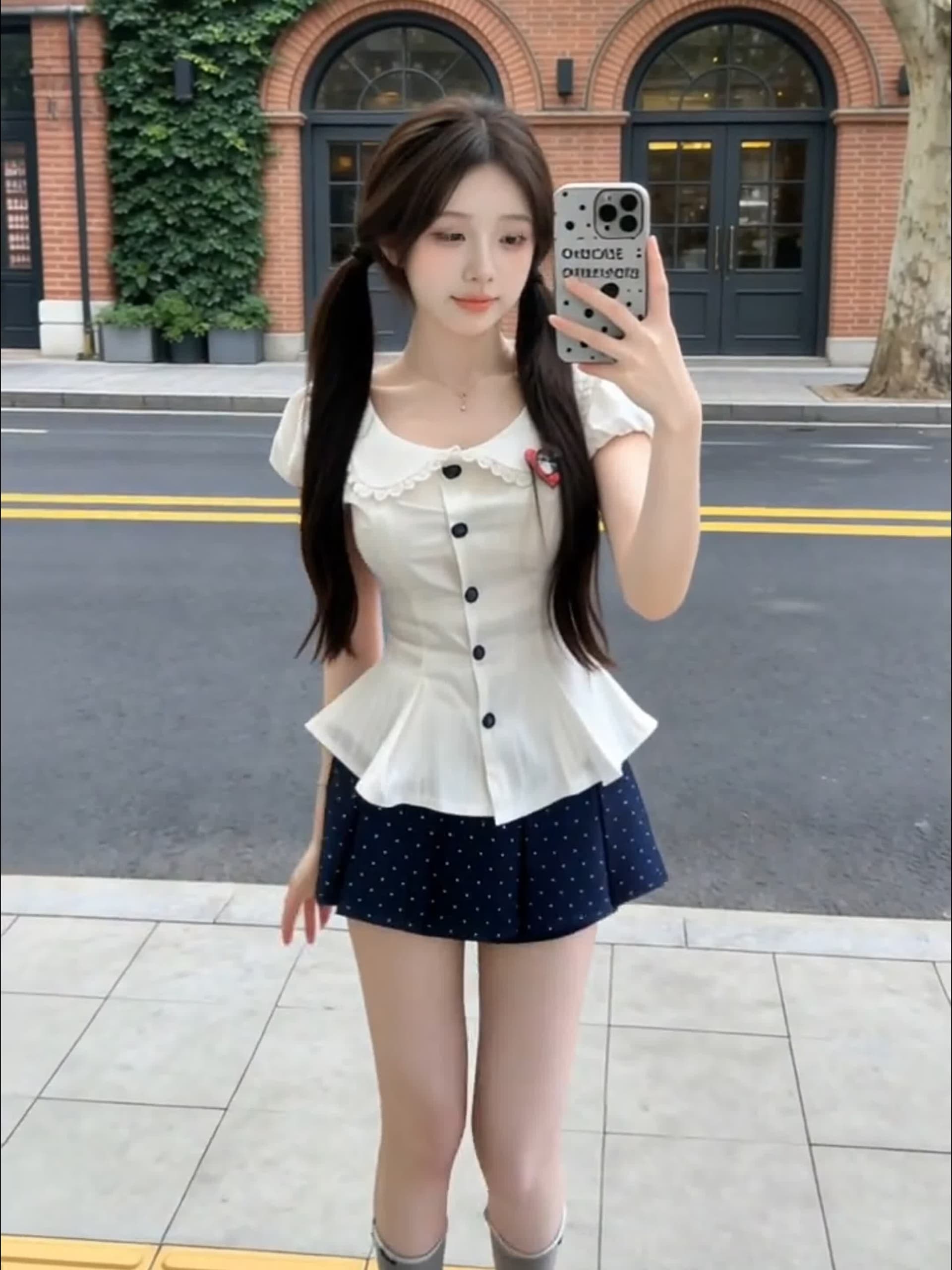 바다 소금 우유 표지 여름 디자인 센스 순수한 욕망 핫걸 바람 반팔 셔츠 달콤함 맨위 상세 이미지 3