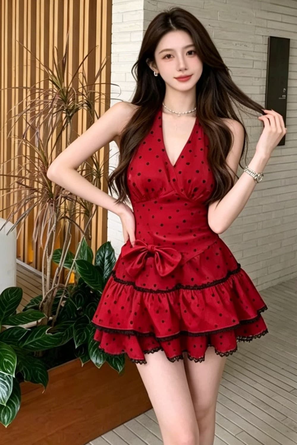 프랑스식 차 휴식 여성 드레스 여름 하이웨이스트 슬림해 보이는 표지 넓적 다리 배 모양 몸 품격 부드러운 바람 데이트 미니 스커트 트렌드 이미지 6