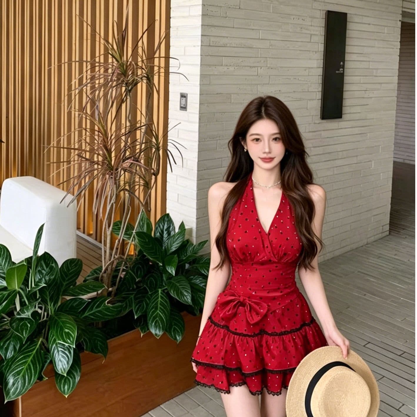 프랑스식 차 휴식 여성 드레스 여름 하이웨이스트 슬림해 보이는 표지 넓적 다리 배 모양 몸 품격 부드러운 바람 데이트 미니 스커트 트렌드 상세 이미지 4
