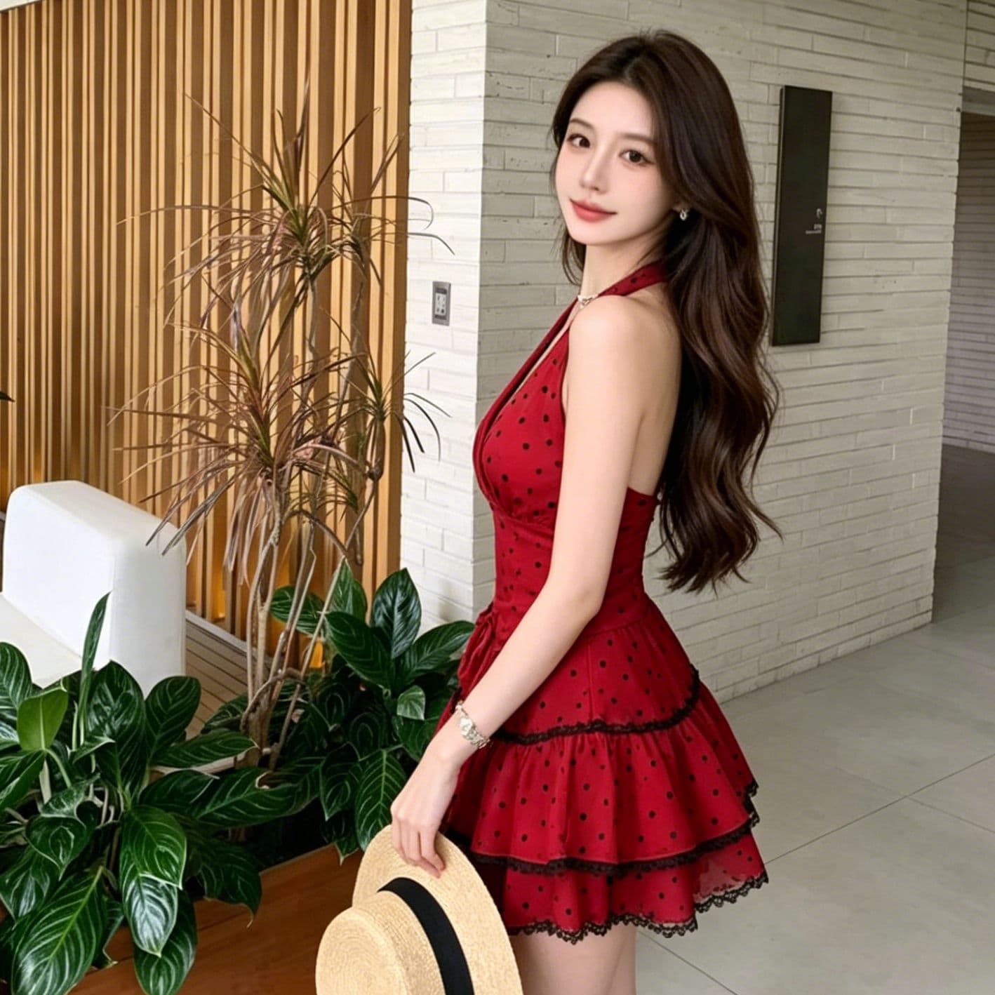 프랑스식 차 휴식 여성 드레스 여름 하이웨이스트 슬림해 보이는 표지 넓적 다리 배 모양 몸 품격 부드러운 바람 데이트 미니 스커트 트렌드 상세 이미지 5