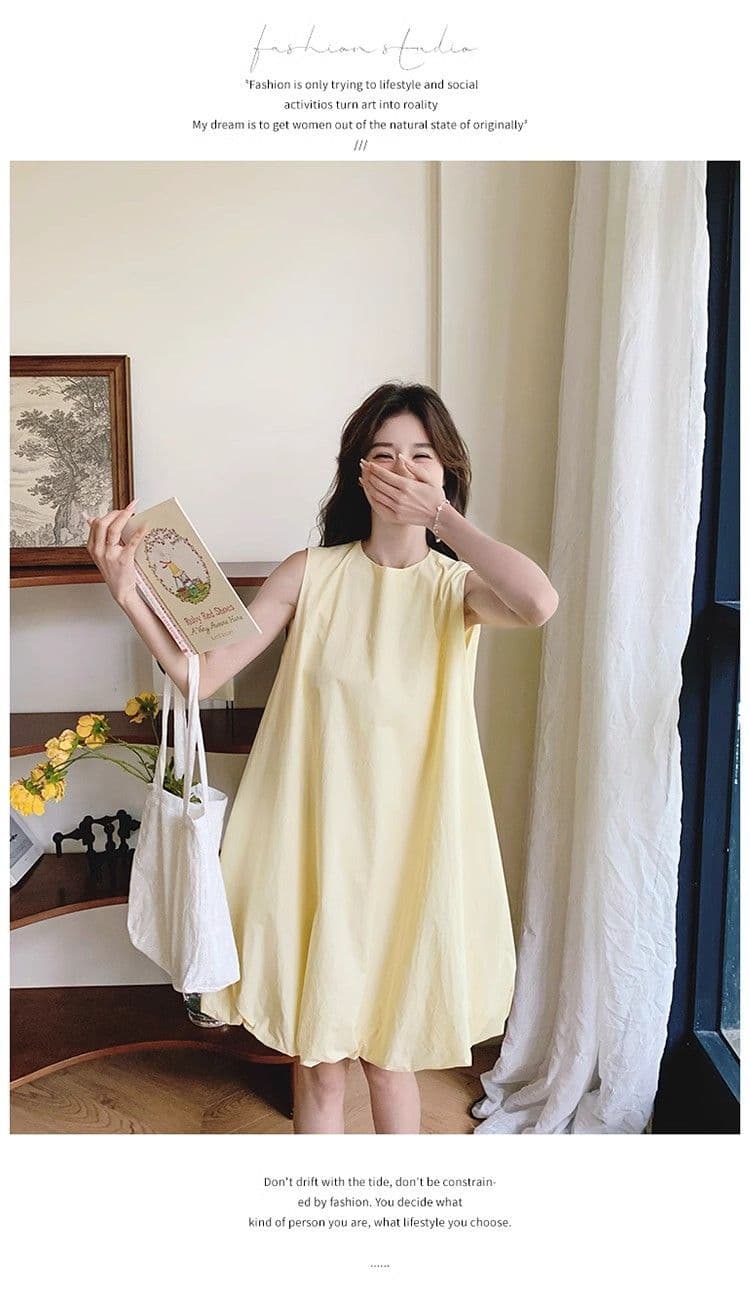 우유 황색 민소매 조끼 꽃밭 여성 드레스 여름 새로운 작은 키 달콤함 휴가 바람 퍼프 짧은 치마 상세 이미지 16