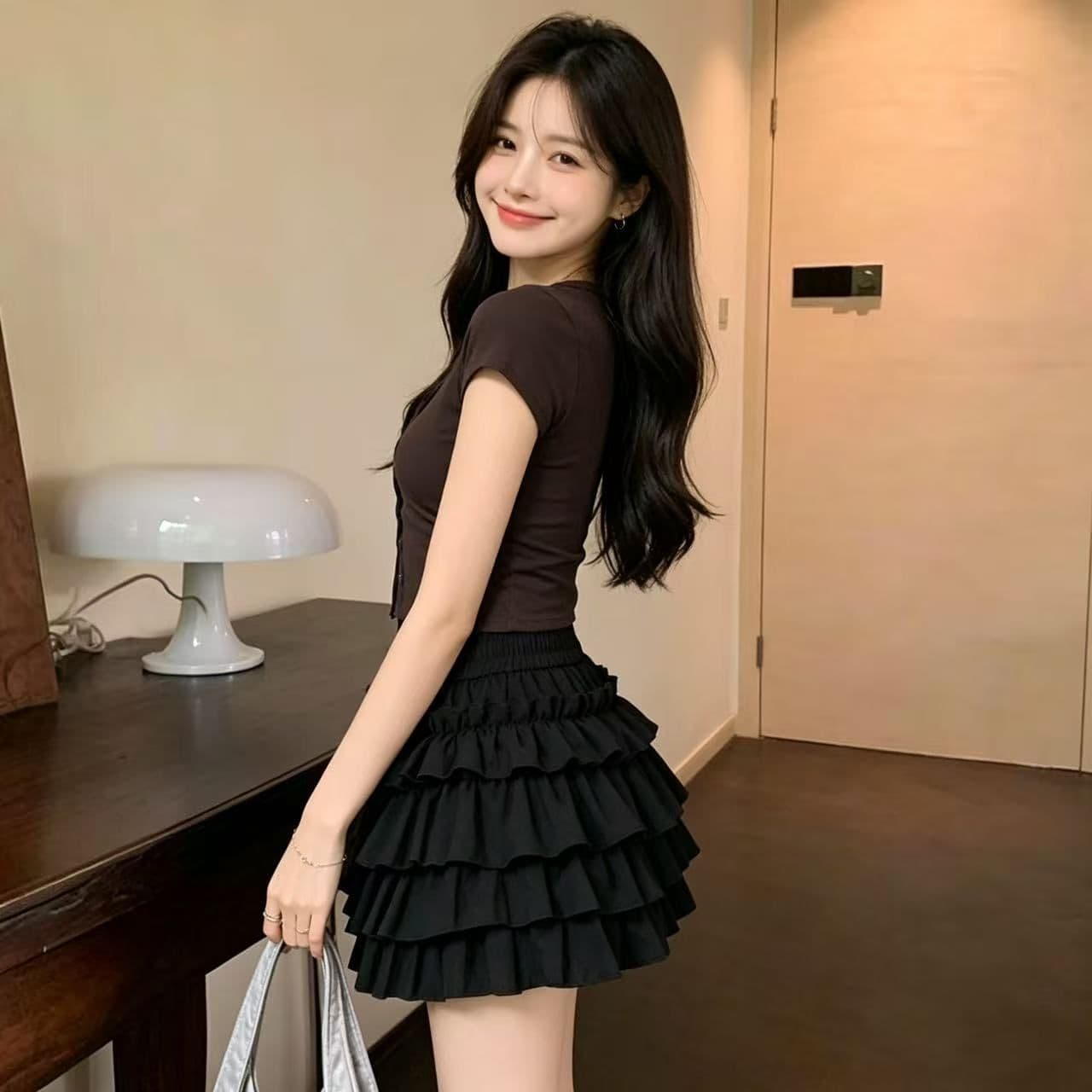 달콤함 미니 스커트 발레 순수한 욕망 작은 키 새로운 하이웨이스트 슬림해 보이는 쇼트 스타일 퍼프 스커트 퍼프 케이크 반신 스커트 상세 이미지 7