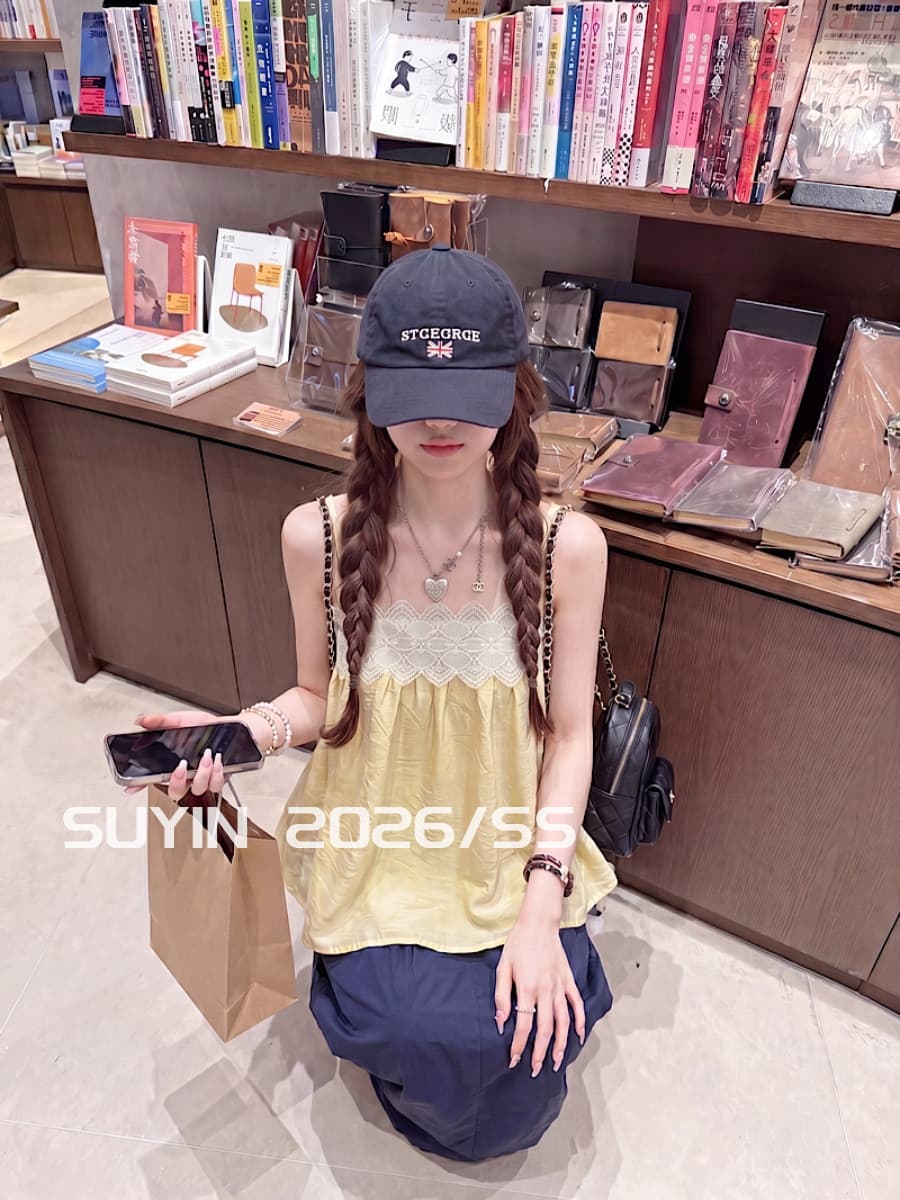 한국 면 한 부서 달콤한 스타일 레이스 레이스 슬립 여성 여름 루즈핏 슬림해 보이는 인사이드 가져 가라. 외출용 민소매 작은 맨위 이미지 4