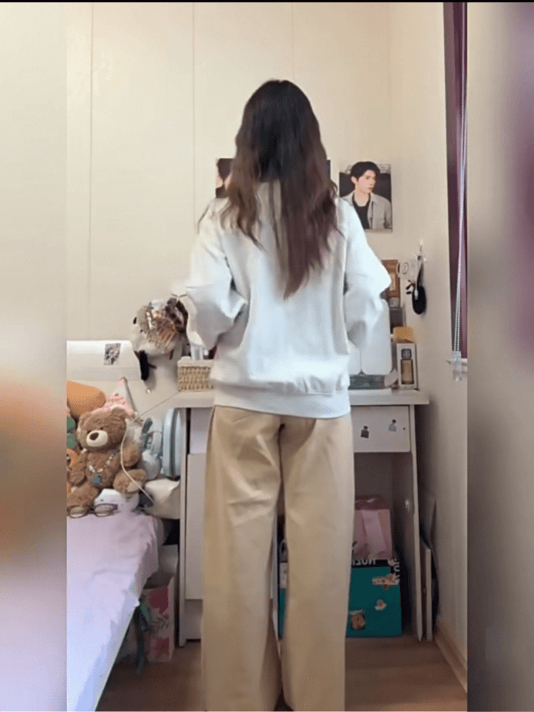 복합 원단 400g 이후 패키지 자수 폴로 칼라 봄 가을 오픈 가디건 재킷 스탠드 칼라 커플 후드티 재킷 상세 이미지 7