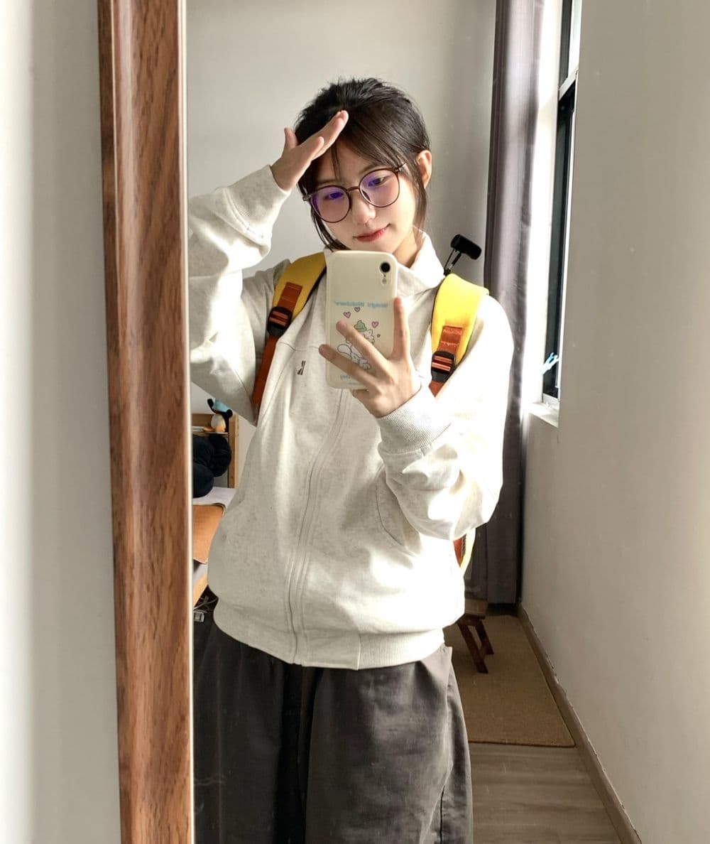 복합 원단 400g 이후 패키지 자수 폴로 칼라 봄 가을 오픈 가디건 재킷 스탠드 칼라 커플 후드티 재킷 상세 이미지 8