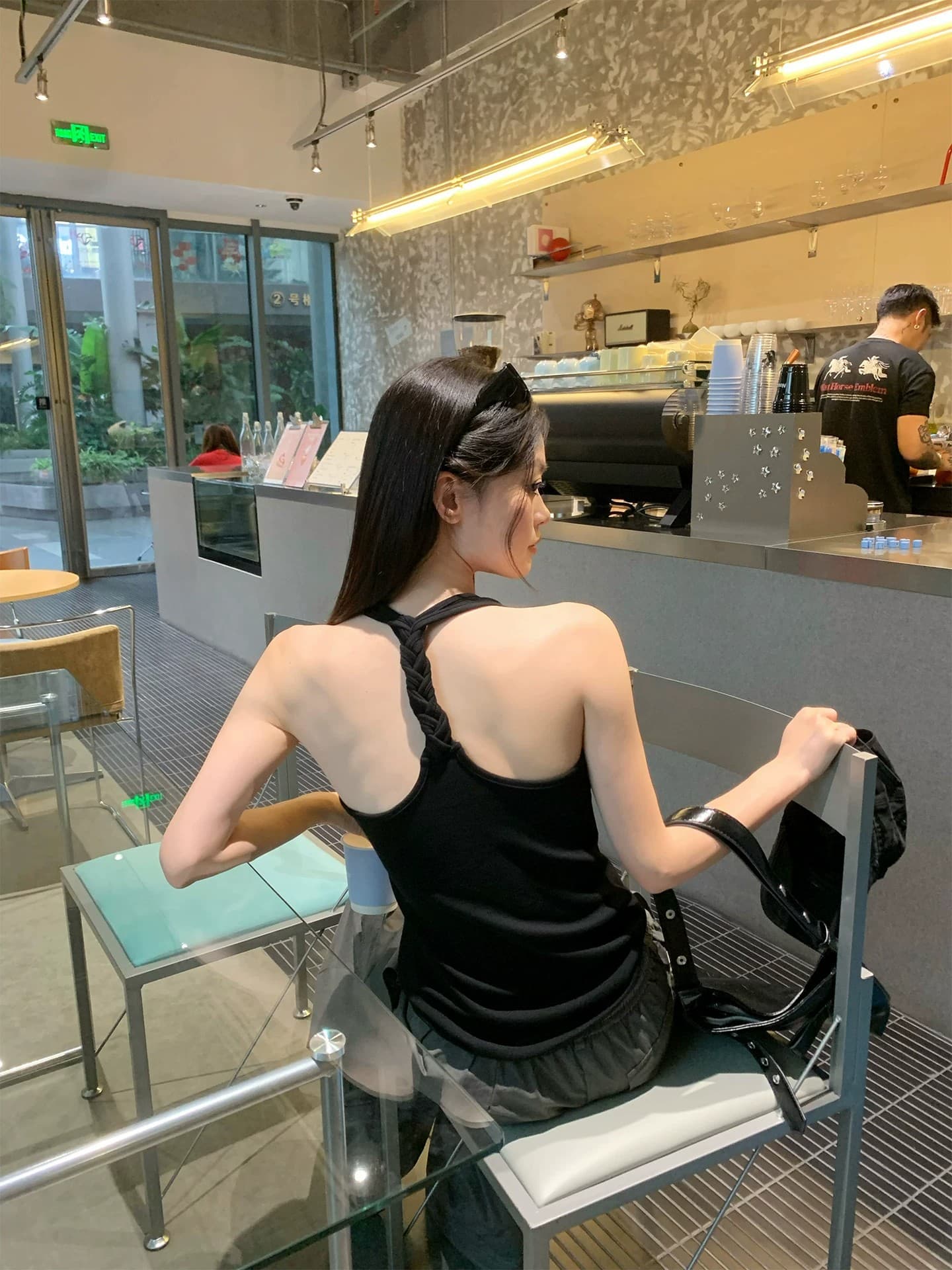 단어 캐미솔 여름 2026 몸매 가꾸기 슬림해 보이는 민소매 핫걸 행침 목 외출용 맨위 한국 대외 무역 상세 이미지 5