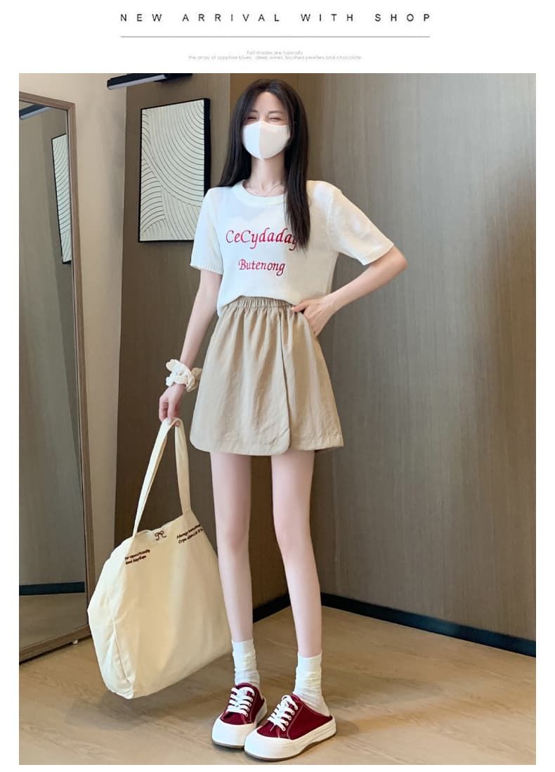 야마모토 워크웨어 치마바지 여성 여름 얇은 스타일 루즈핏 넓은 다리 오부 바지 캐주얼 얼음 실크 운동 반바지 한국 대외 무역 상세 이미지 15