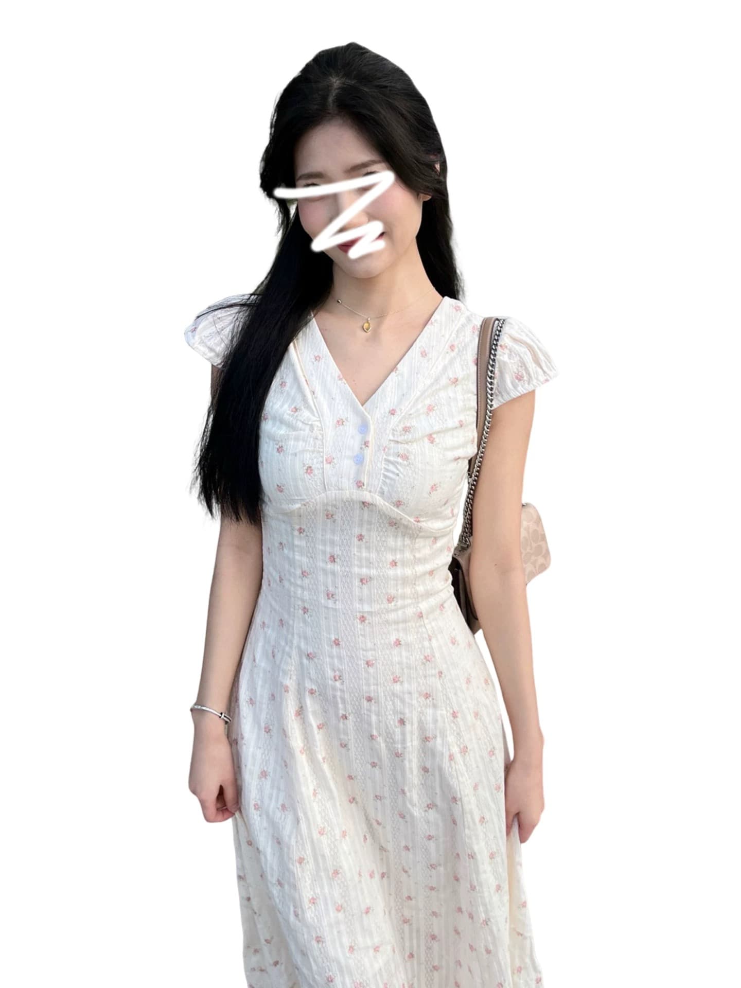 학원 스타일 달콤함 꽃무늬 허리 수축 여성 드레스 여름 부드러운 품격 첫사랑 공주 드레스 몸매 가꾸기 롱 스커트 작은 키 상세 이미지 3