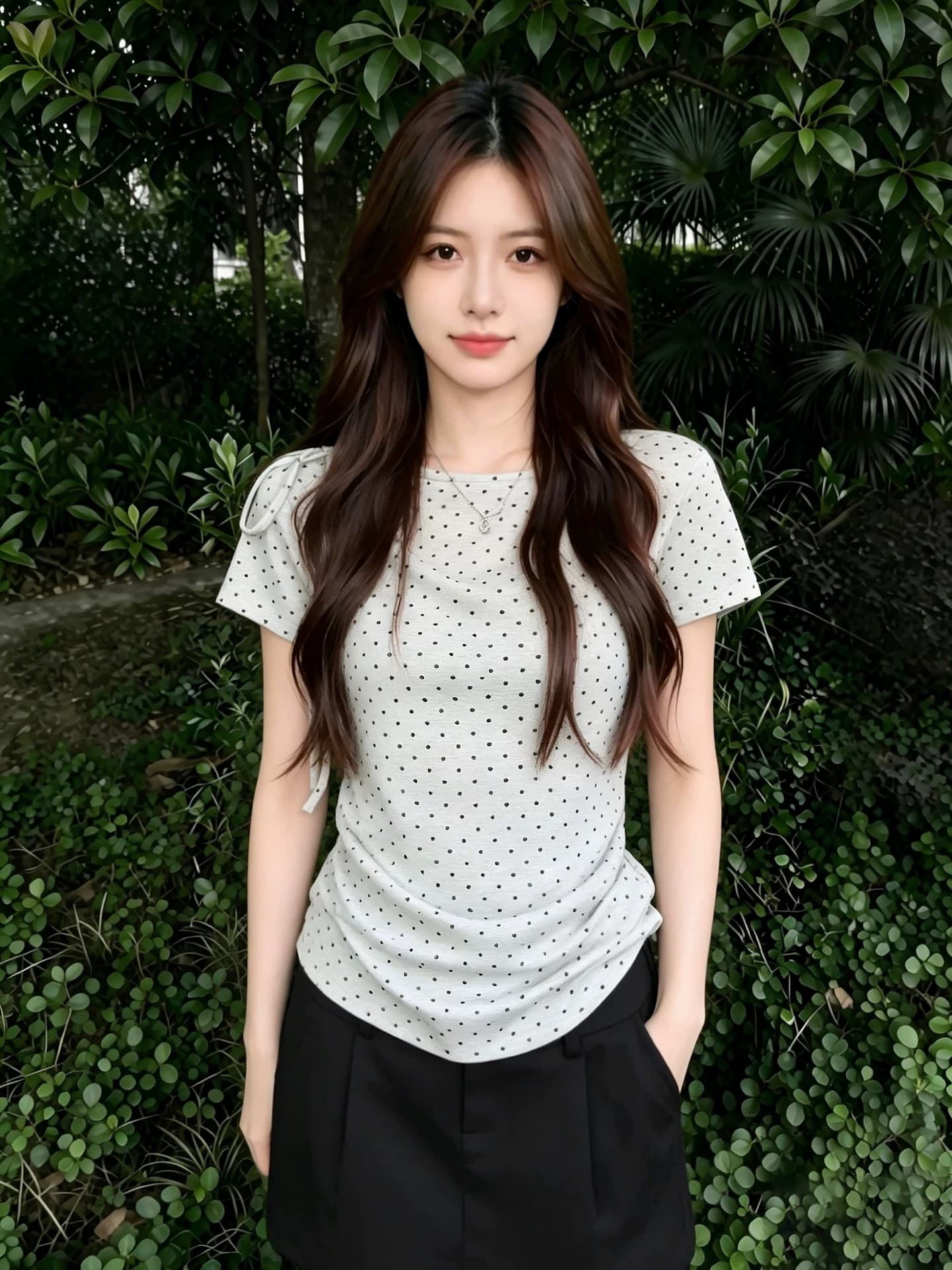 사람들 면 40 색상 회색 리브 여름 새로운 아메리칸 핫걸 바람 주름 허리 수축 슬림해 보이는 맨위 한국 대외 무역 이미지 2