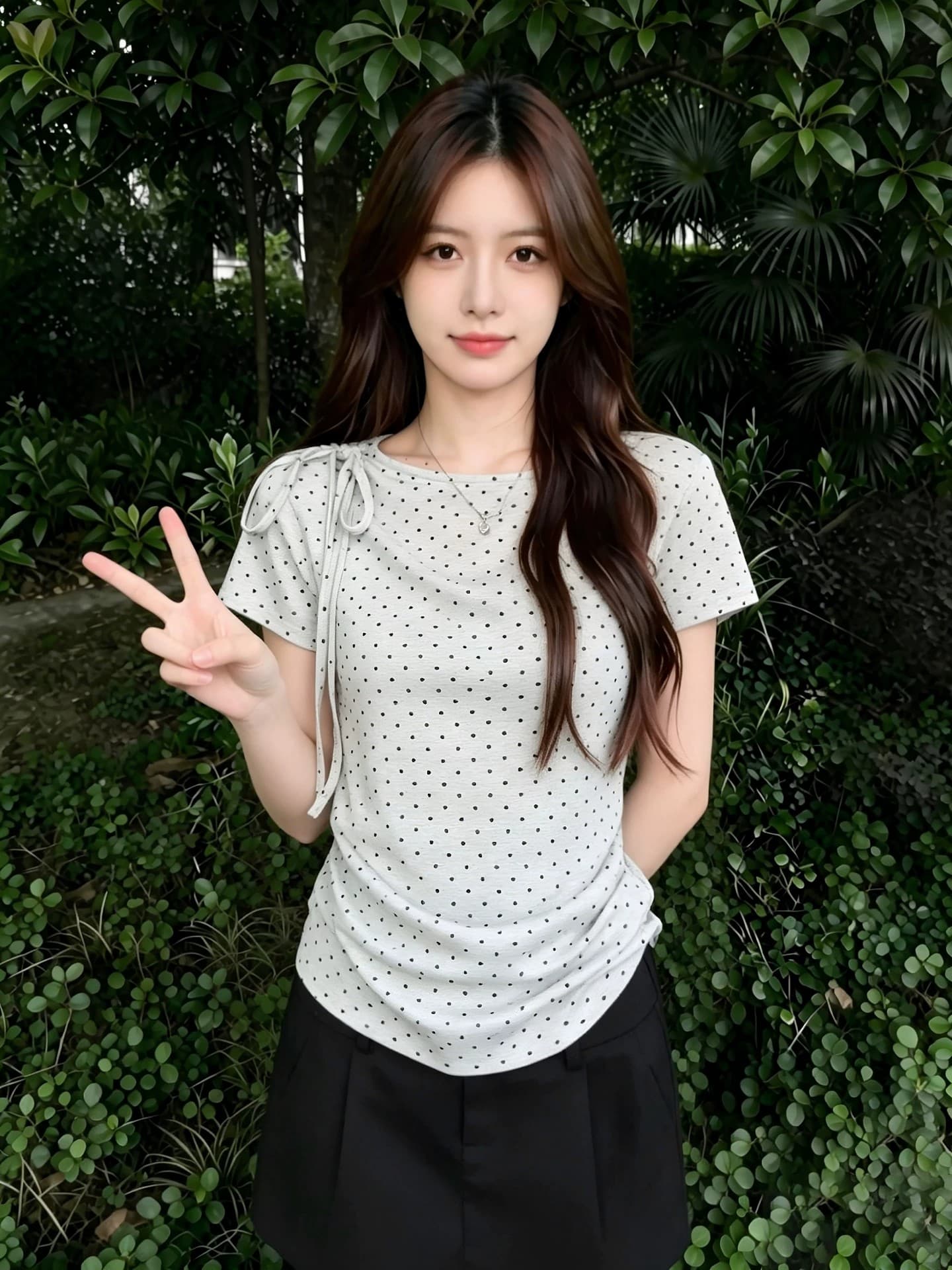 사람들 면 40 색상 회색 리브 여름 새로운 아메리칸 핫걸 바람 주름 허리 수축 슬림해 보이는 맨위 한국 대외 무역 상세 이미지 3