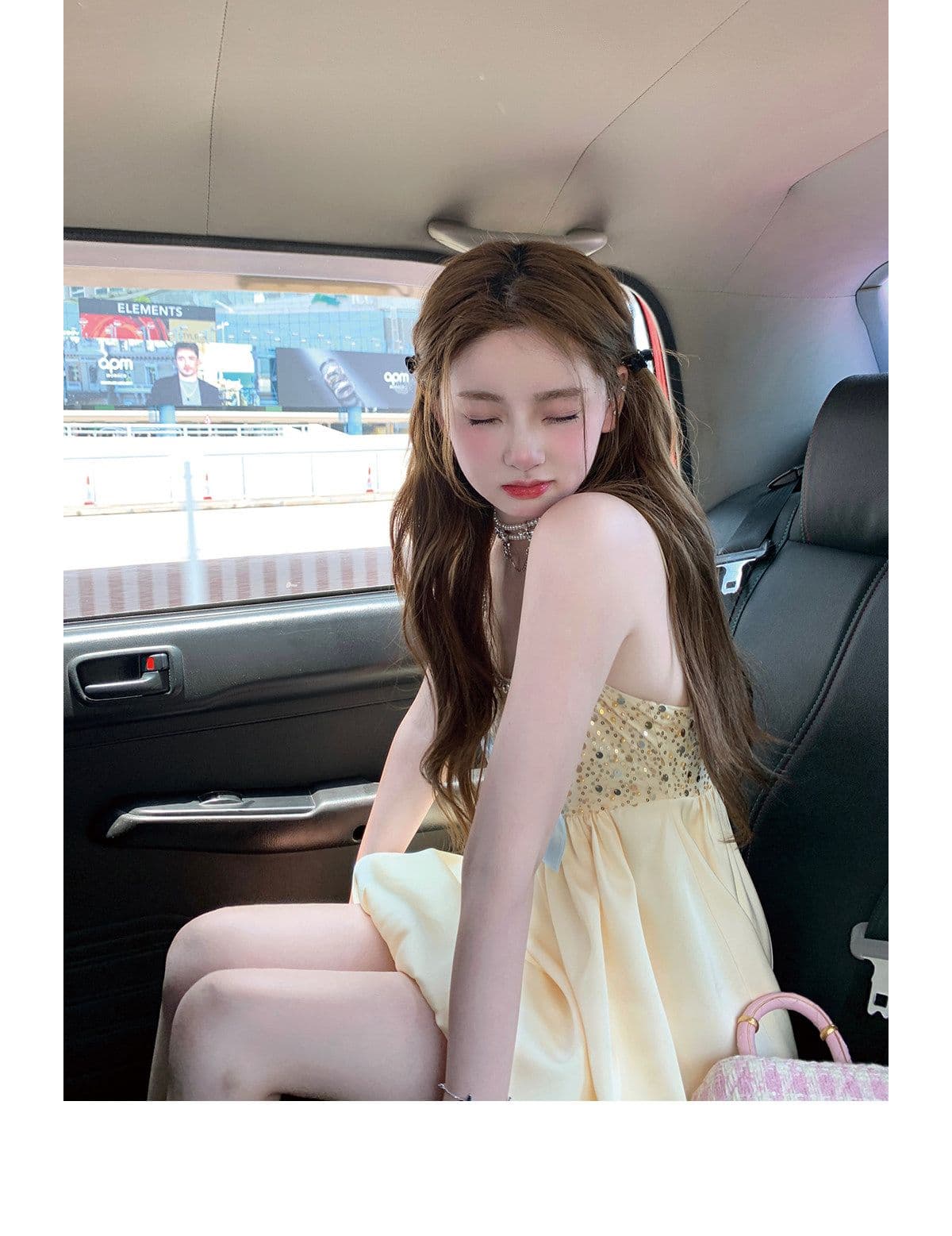부유 한 가족 천 골드 무거운 작업 나비 매듭 품격 귀여운 슬립 여성 드레스 여름 슬림해 보이는 작은 키 꽃밭 치마 상세 이미지 19