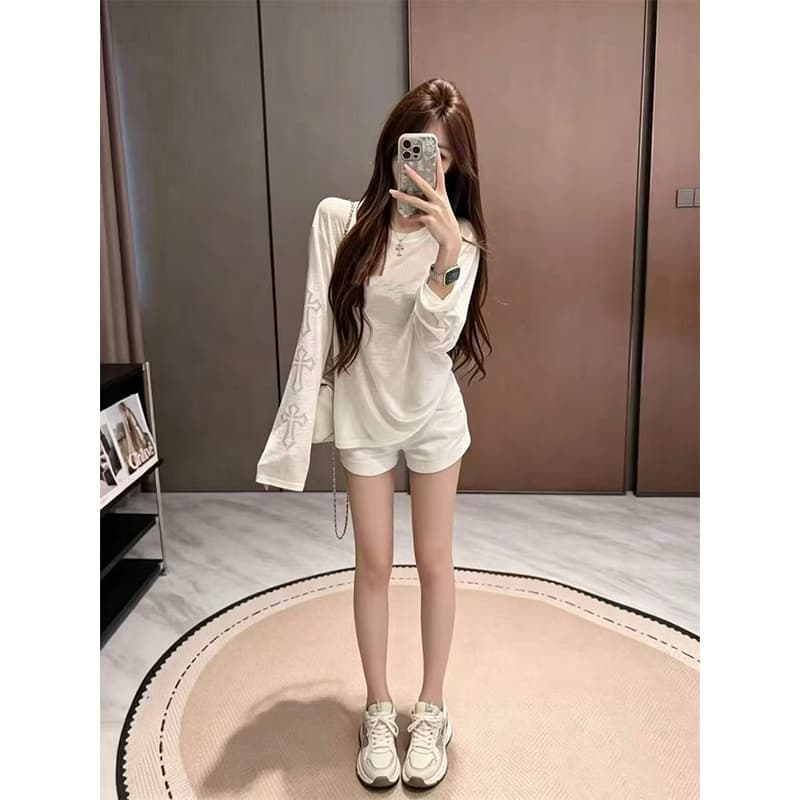 눈꽃 면 26 년 여름 새로운 캐주얼 바람 느긋한 센스 블라우스 여성 경량 루즈핏 에어컨 셔츠 맨위 이미지 5