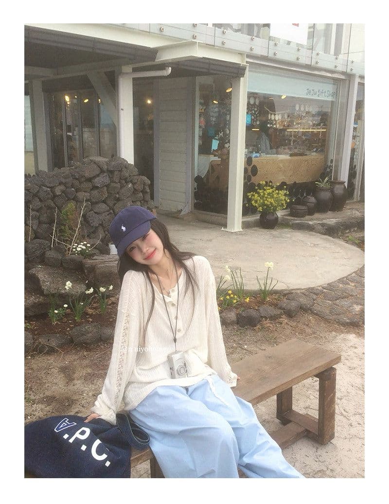 원본 한 부서 화이트 반 개방 칼라 자외선 차단 블라우스 티셔츠 여성 여름 느긋한 바람 얇고 가벼운 긴팔 맨위 한국 대외 무역 상세 이미지 13