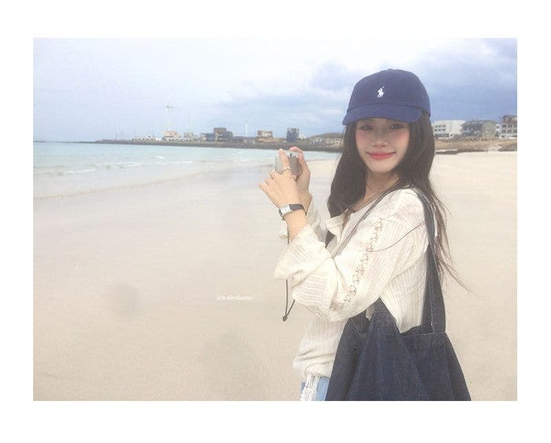 원본 한 부서 화이트 반 개방 칼라 자외선 차단 블라우스 티셔츠 여성 여름 느긋한 바람 얇고 가벼운 긴팔 맨위 한국 대외 무역 상세 이미지 15