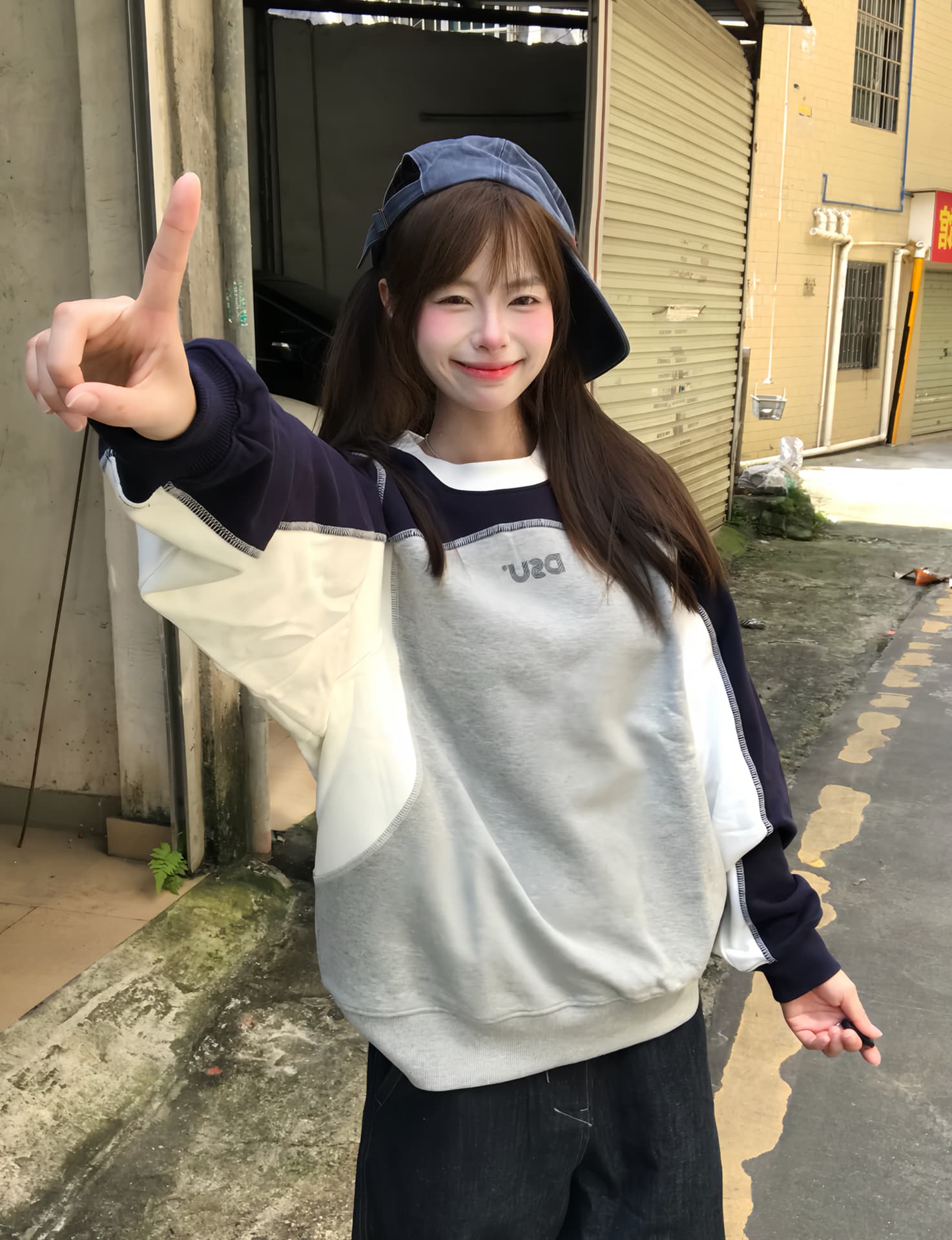 있음 선적 얇은 스타일 좋은 품질 솜씨 순수한 Mianhua 면 복합 패치워크 후드티 여성 한국 대외 무역 한 싱글 국경 간 상세 이미지 6